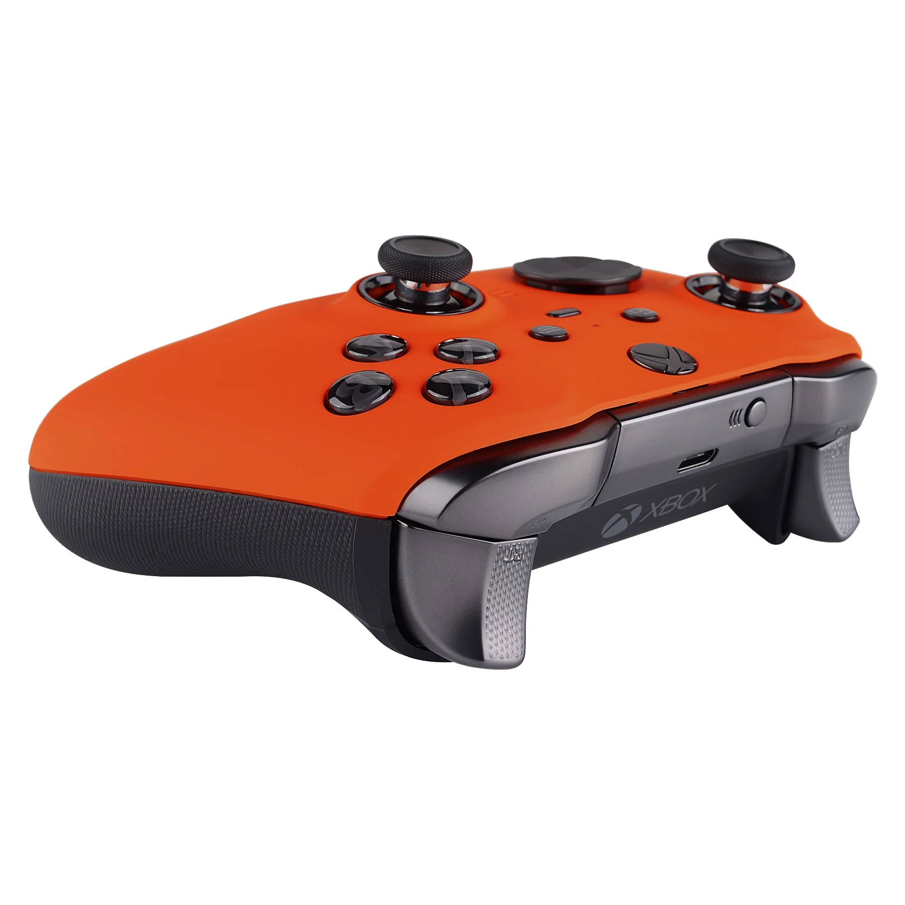 eXtremeRate Replacement Front Housing Shell Case with Accent Rings for Xbox One Elite Series 2 & Elite 2 Core Controller (Model 1797) - Orange - Image 7