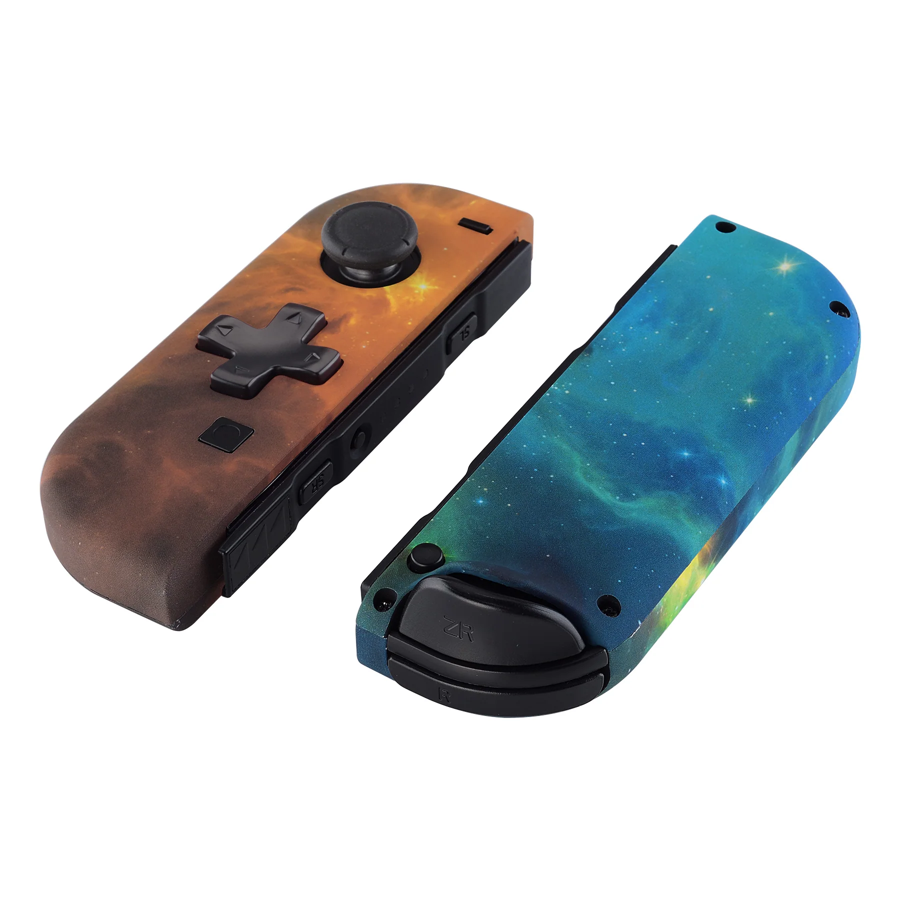 eXtremeRate Dpad Version Replacement Full Set Shell Case with Buttons for Joycon of NS Switch - Orange Star Universe - Image 10