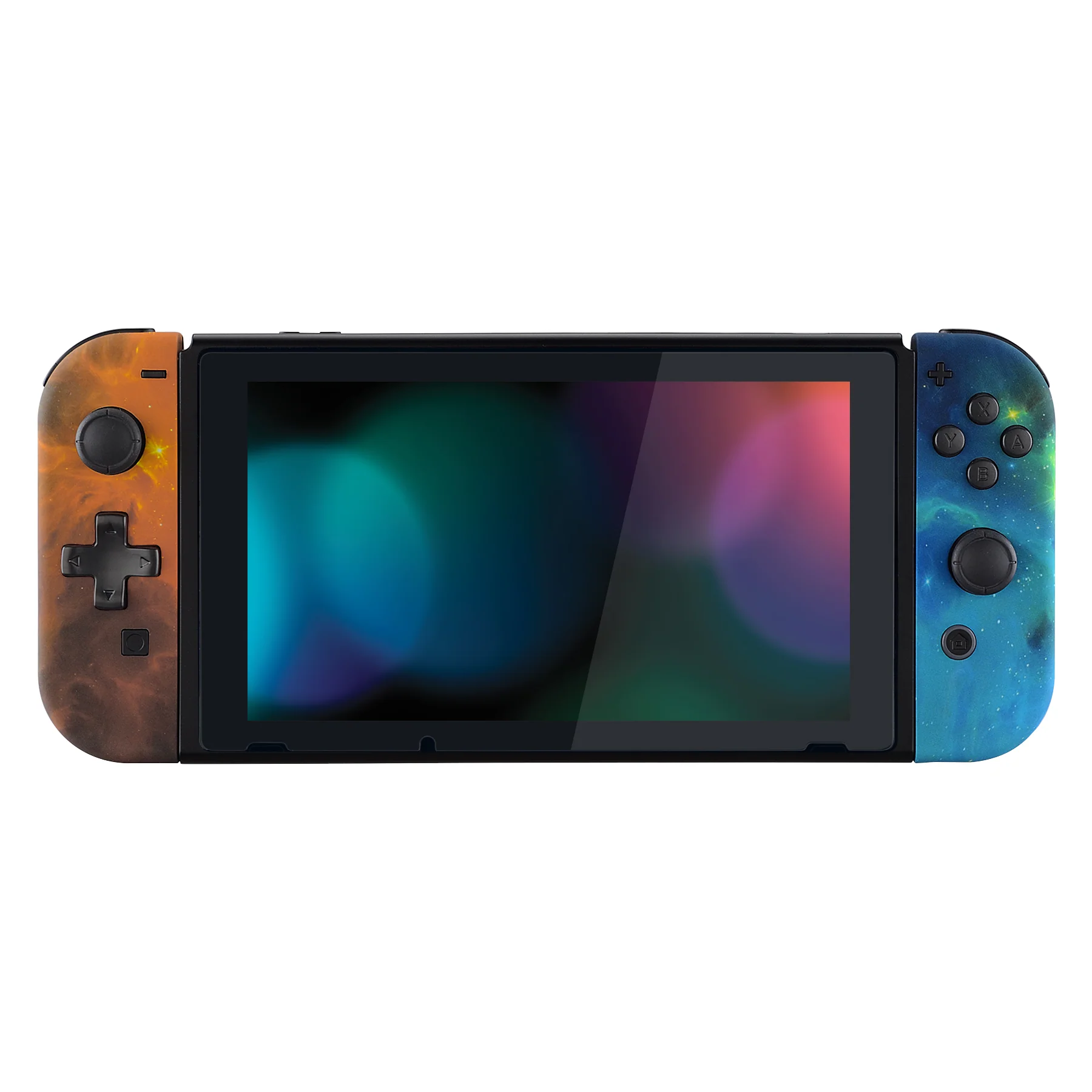 eXtremeRate Dpad Version Replacement Full Set Shell Case with Buttons for Joycon of NS Switch - Orange Star Universe - Image 4