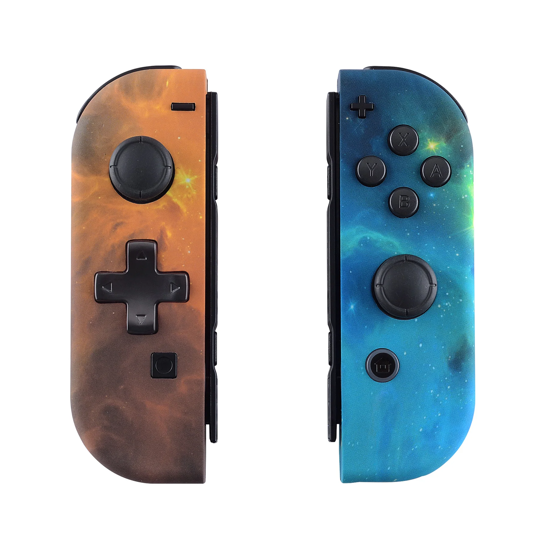 eXtremeRate Dpad Version Replacement Full Set Shell Case with Buttons for Joycon of NS Switch - Orange Star Universe - Image 8