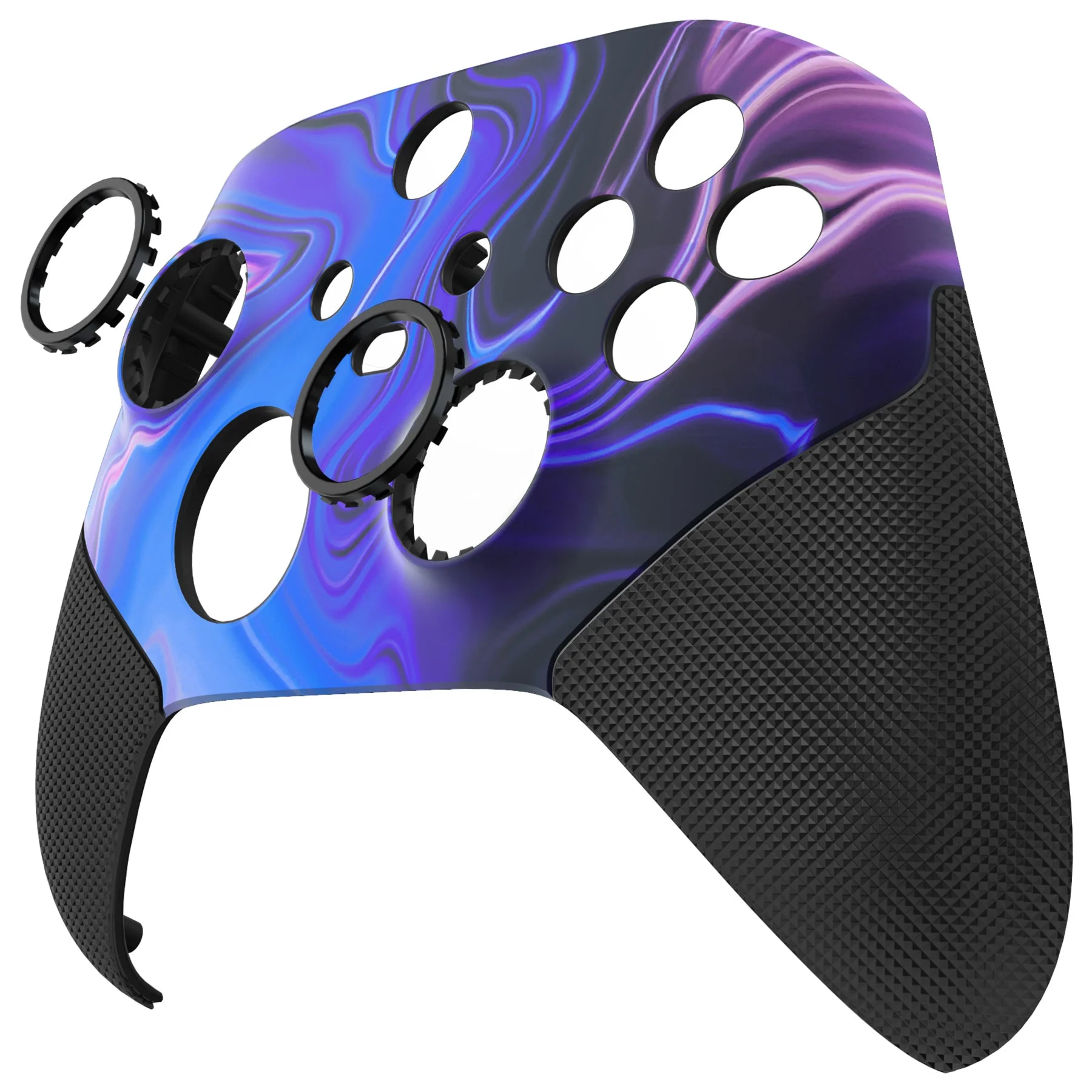 eXtremeRate ASR Version Performance Rubberized Grip Front Housing Shell with Accent Rings for Xbox Series X & S Controller - Origin of Chaos - Image 11