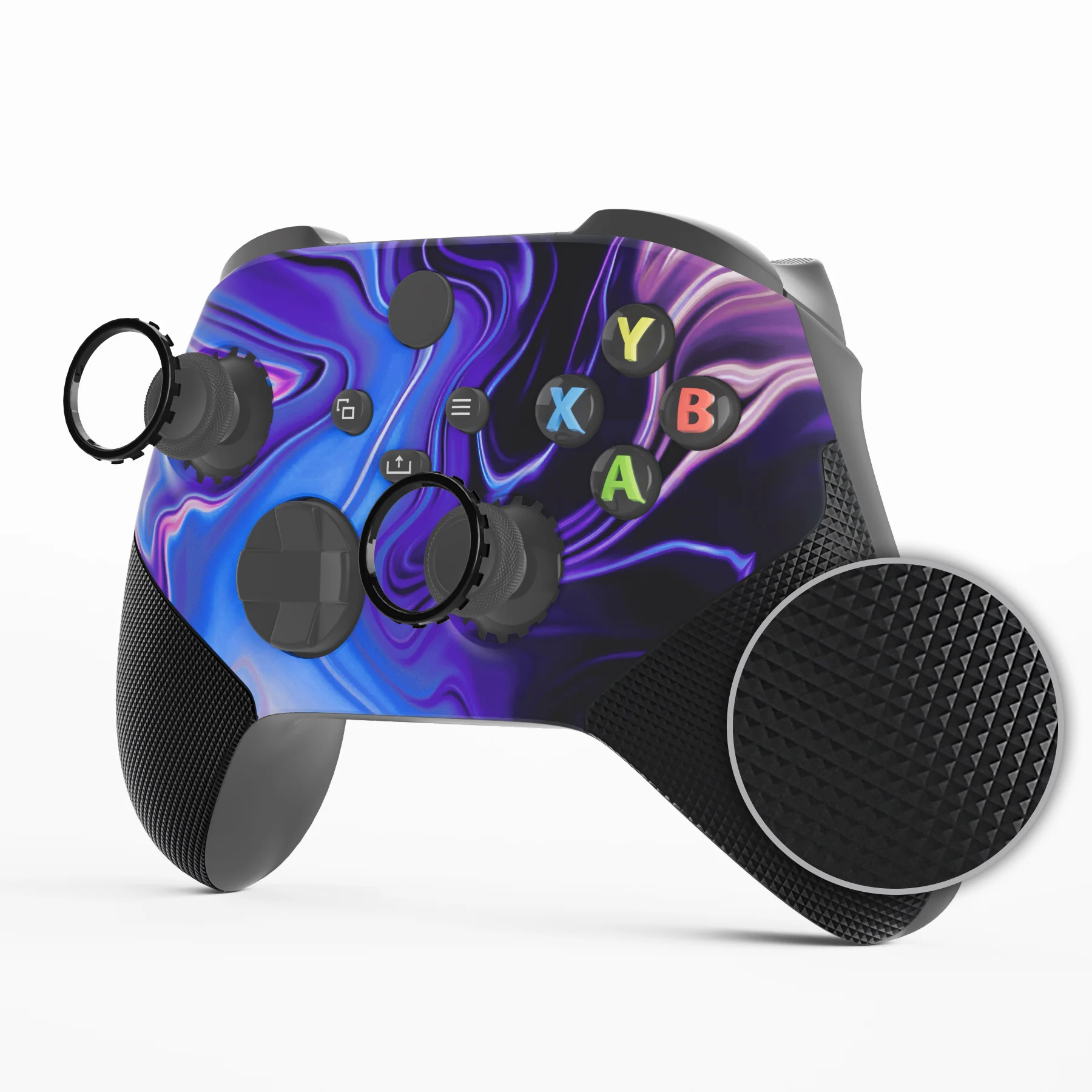 eXtremeRate ASR Version Performance Rubberized Grip Front Housing Shell with Accent Rings for Xbox Series X & S Controller - Origin of Chaos - Image 4