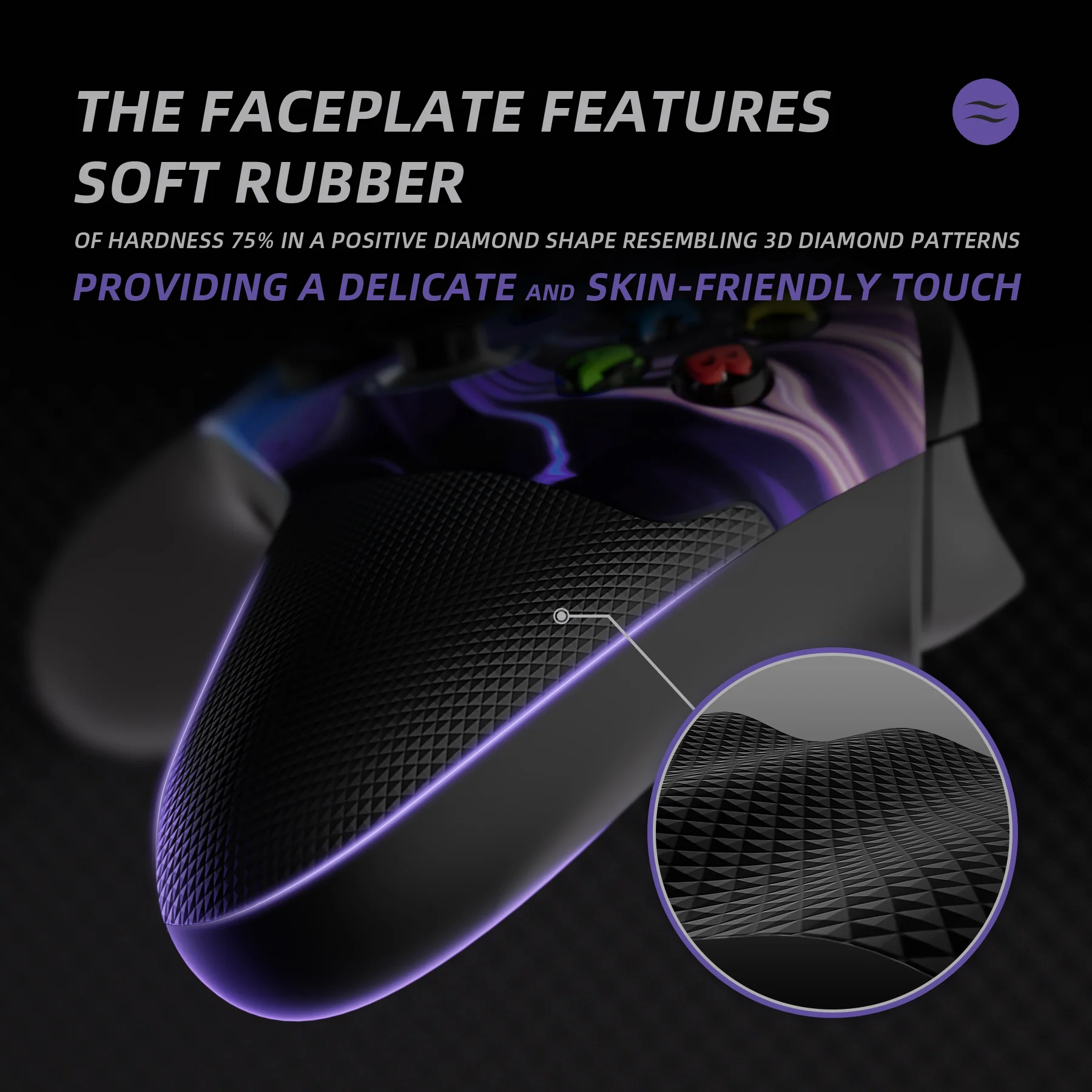 eXtremeRate ASR Version Performance Rubberized Grip Front Housing Shell with Accent Rings for Xbox Series X & S Controller - Origin of Chaos - Image 6