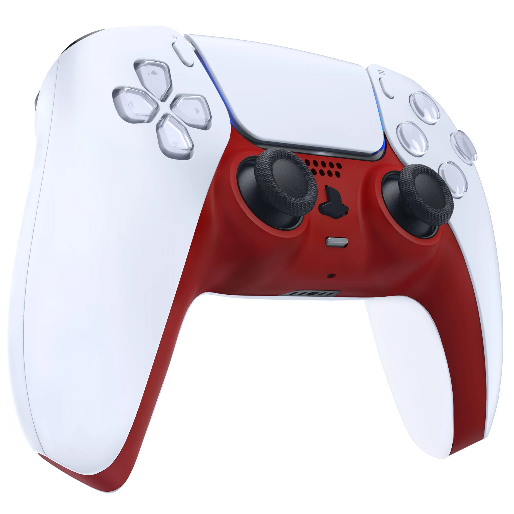 eXtremeRate Replacement Decorative Trim Shell with Accent Rings Compatible with PS5 Controller BDM-010/020/030/040/050 - Passion Red - Image 5