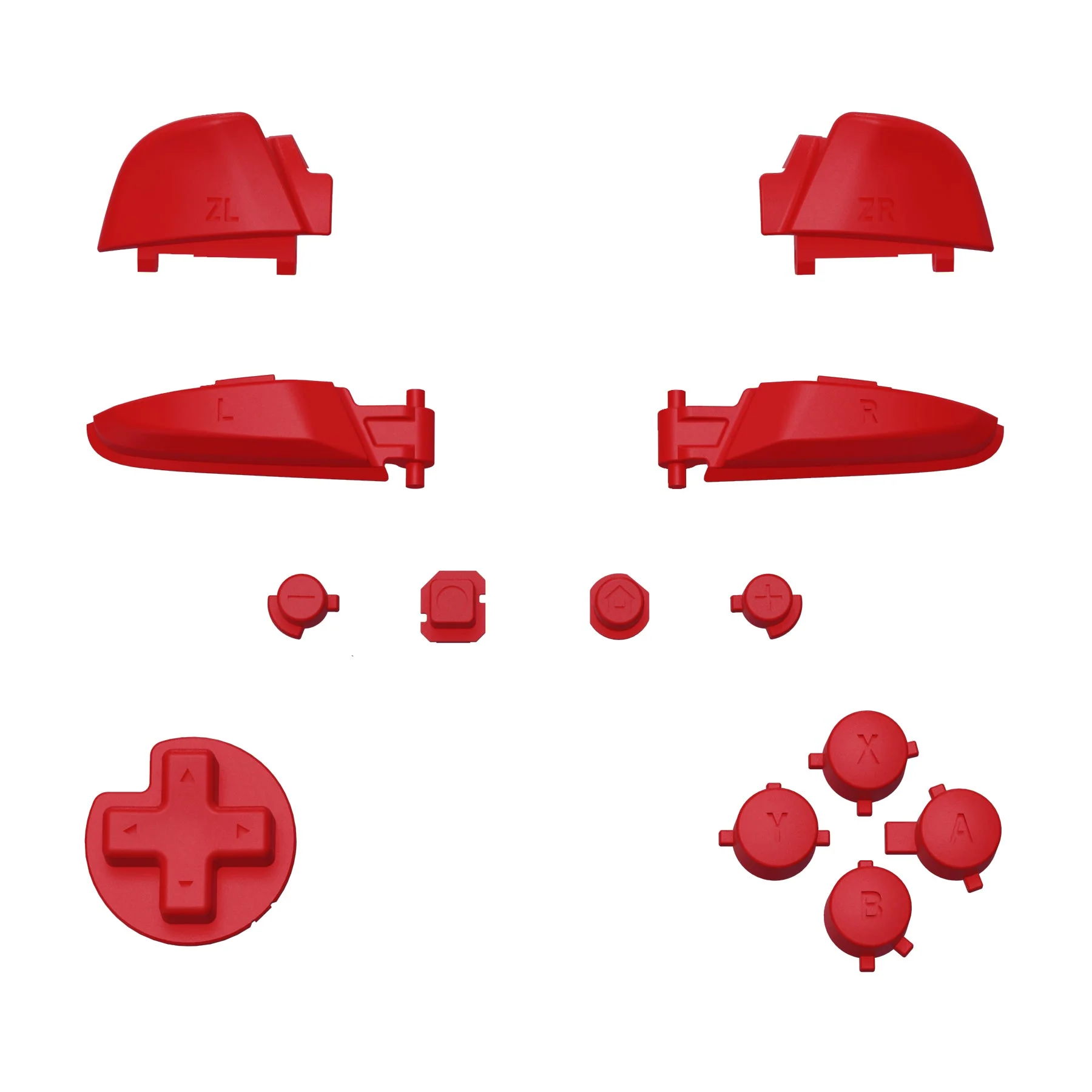 eXtremeRate DIY Replacement Full Set Buttons for Nintendo Switch Pro Controller - Passion Red - Image 2