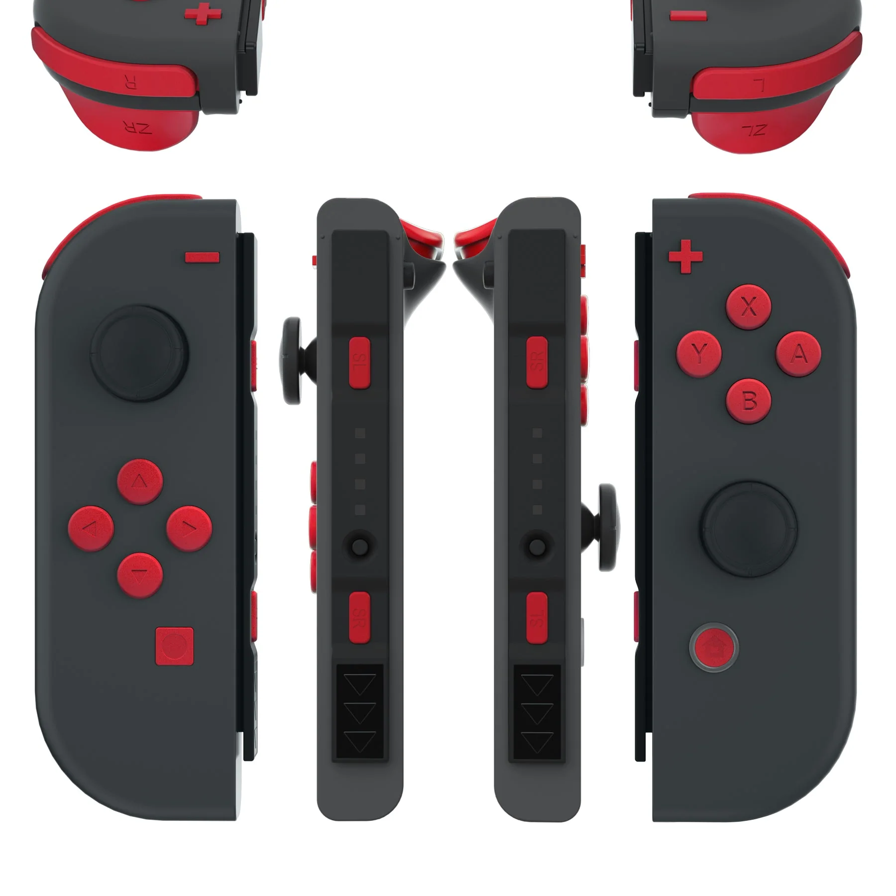 eXtremeRate Replacement Full Set Buttons for Joycon of NS Switch - Passion Red - Image 3
