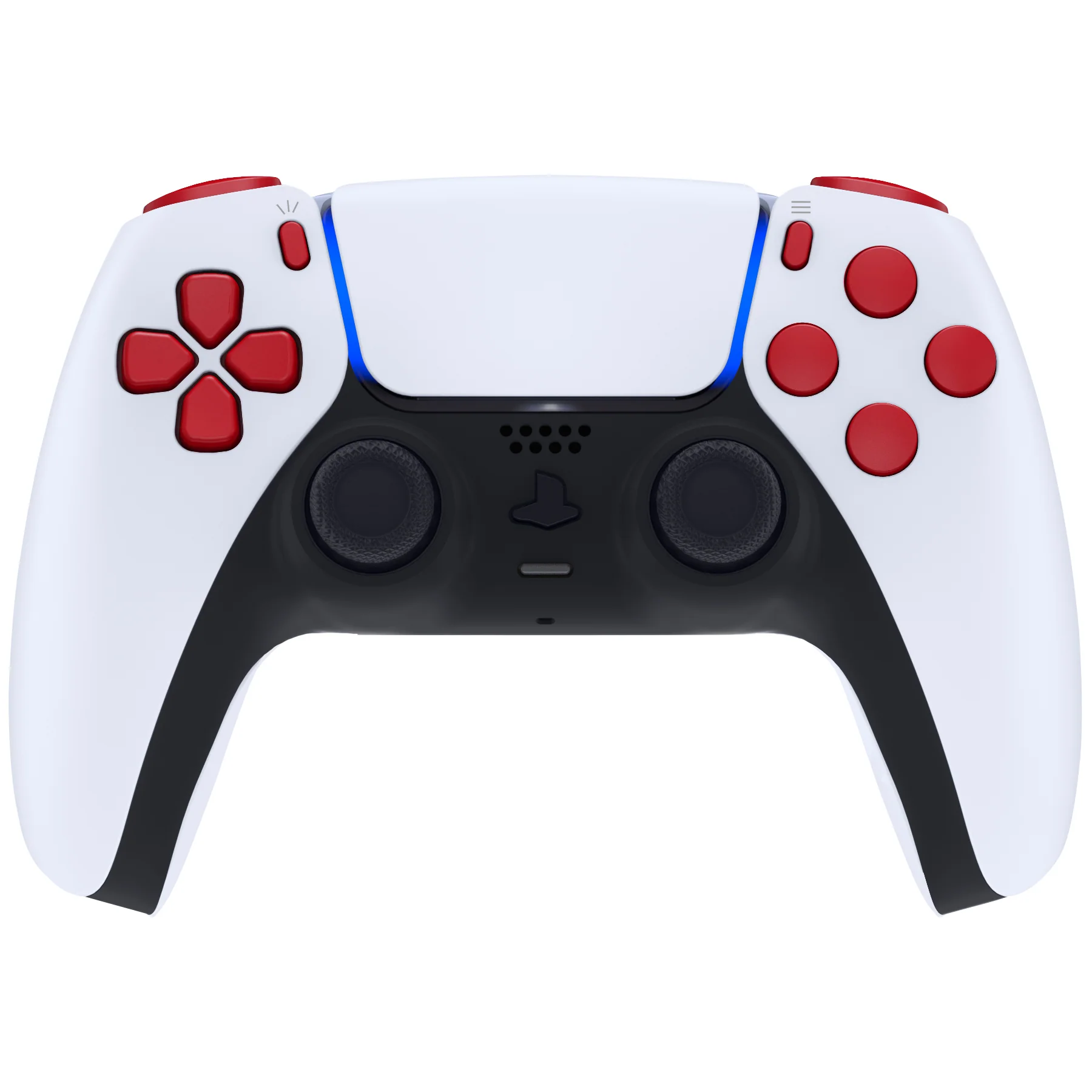 eXtremeRate Replacement Full Set Buttons Compatible with PS5 Controller BDM-030/040/050/060 - Passion Red - Image 4