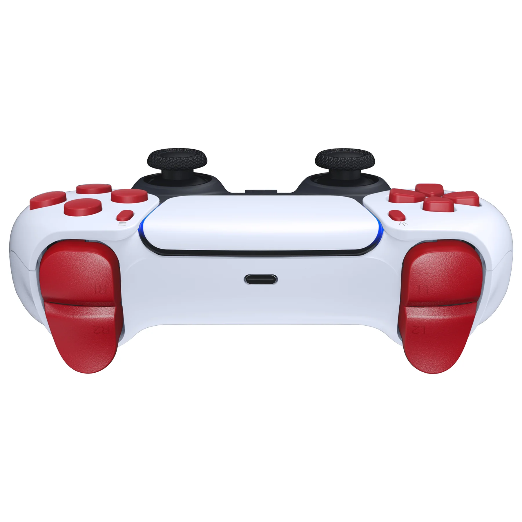eXtremeRate Replacement Full Set Buttons Compatible with PS5 Controller BDM-030/040/050/060 - Passion Red - Image 8