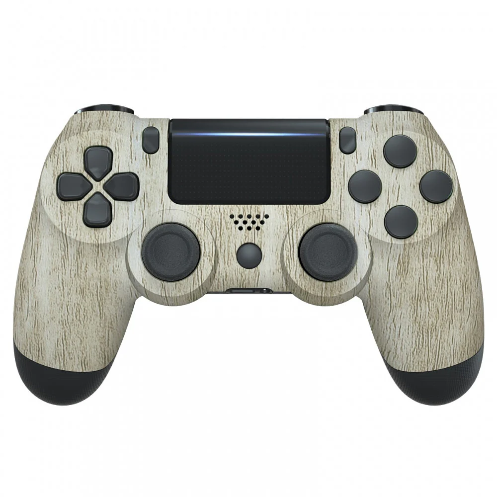 eXtremeRate Replacement Front Housing Shell for PS4 Slim Pro Controller Controller (CUH-ZCT2 JDM-040/050/055) - Pine Wood Grain - Image 4