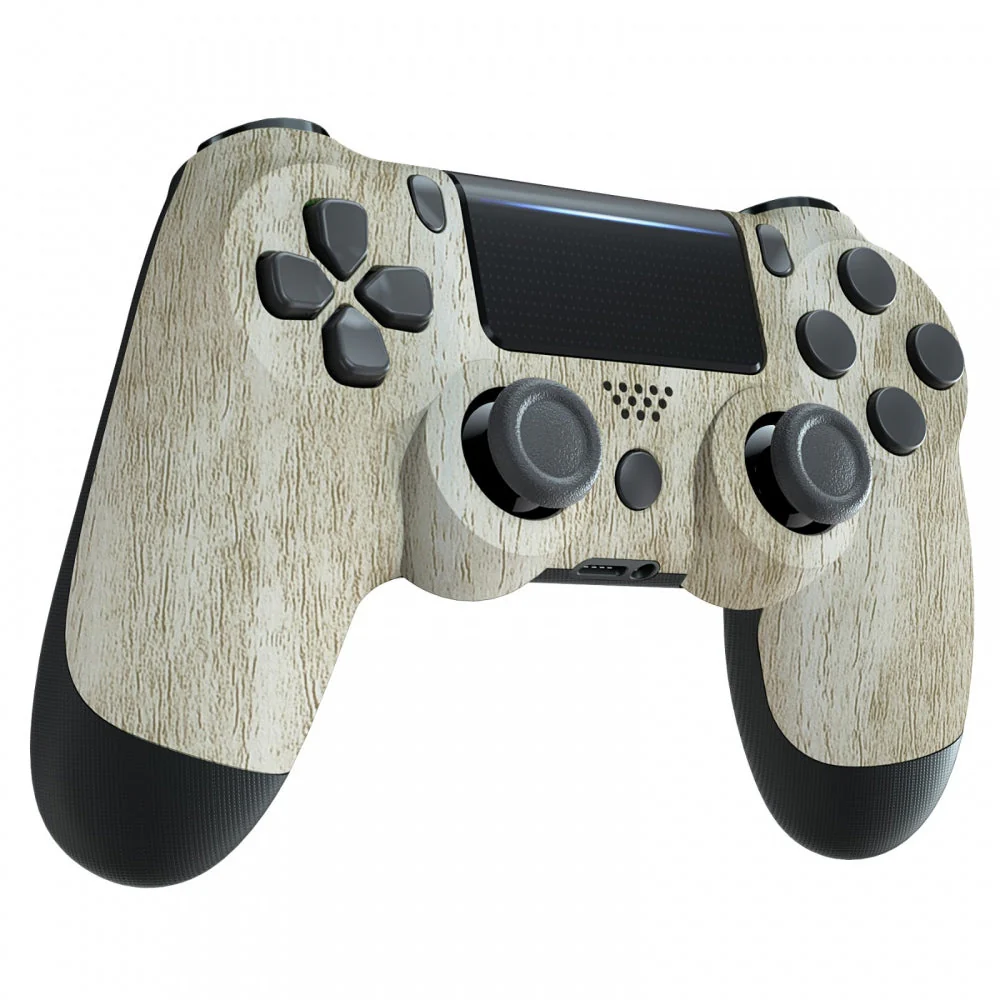 eXtremeRate Replacement Front Housing Shell for PS4 Slim Pro Controller Controller (CUH-ZCT2 JDM-040/050/055) - Pine Wood Grain - Image 6