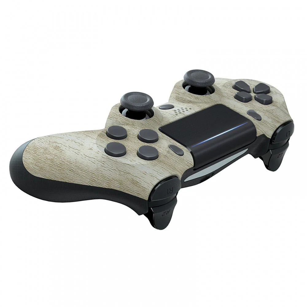 eXtremeRate Replacement Front Housing Shell for PS4 Slim Pro Controller Controller (CUH-ZCT2 JDM-040/050/055) - Pine Wood Grain - Image 7