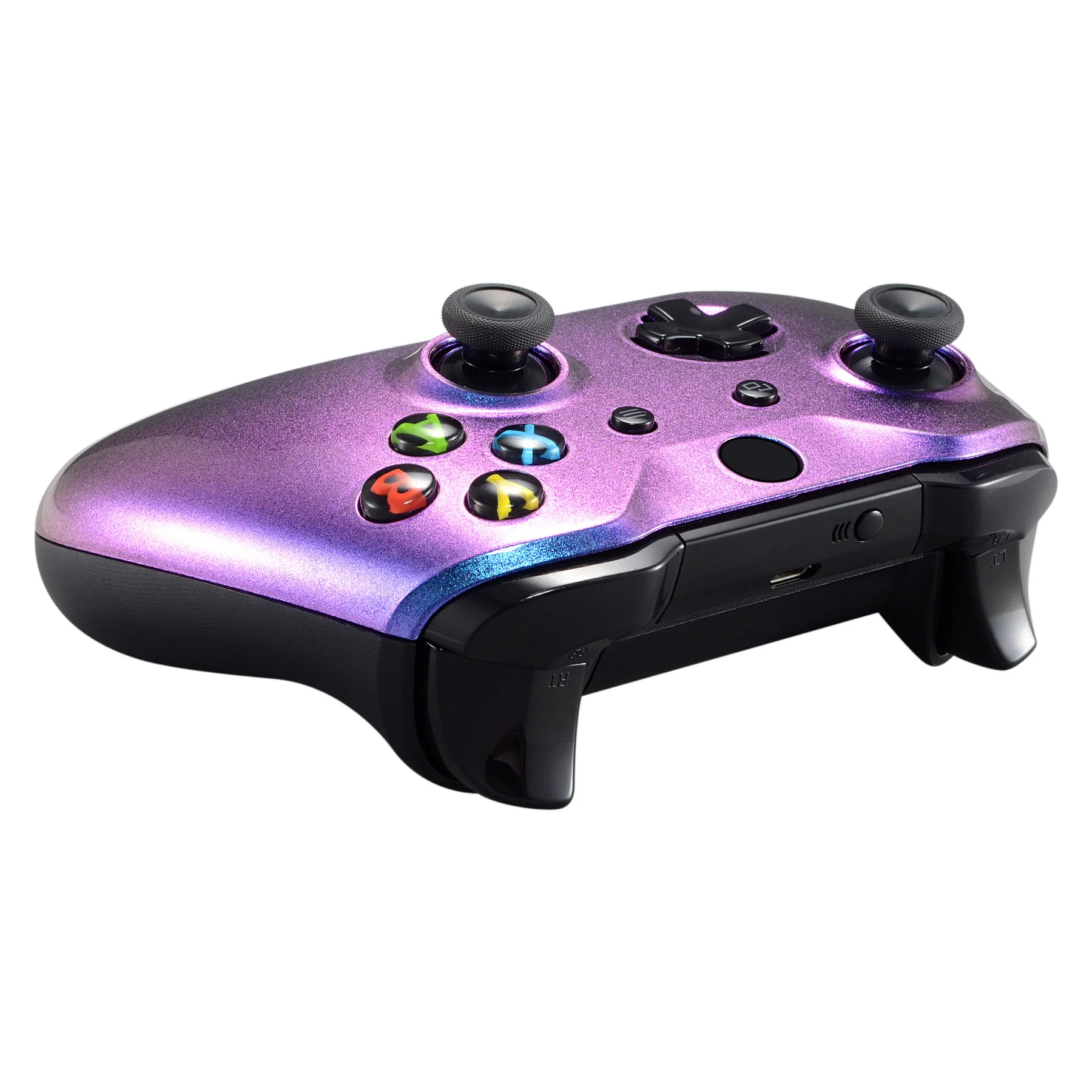 eXtremeRate Replacement Front Housing Shell for Xbox One X & S Controller (Model 1708) - Chameleon Purple Blue - Image 6