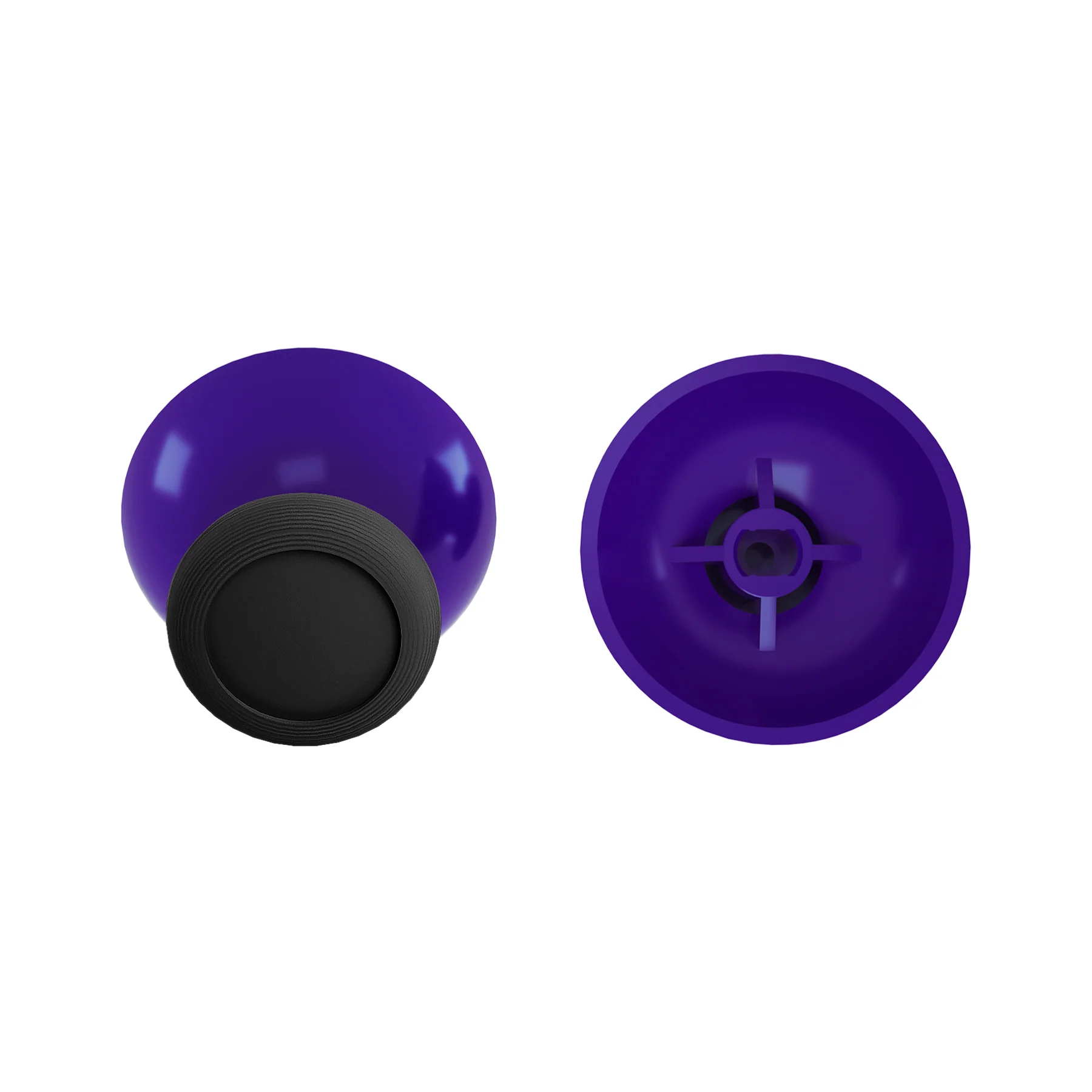 eXtremeRate Replacement Dual-color 3D Joystick Thumbsticks for Nintendo Switch Pro Controller - Purple & Black - Image 6