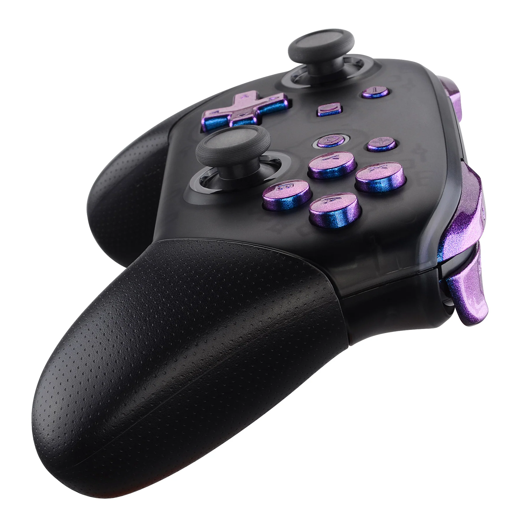 eXtremeRate DIY Replacement Full Set Buttons for Nintendo Switch Pro Controller - Chameleon Purple Blue - Image 6