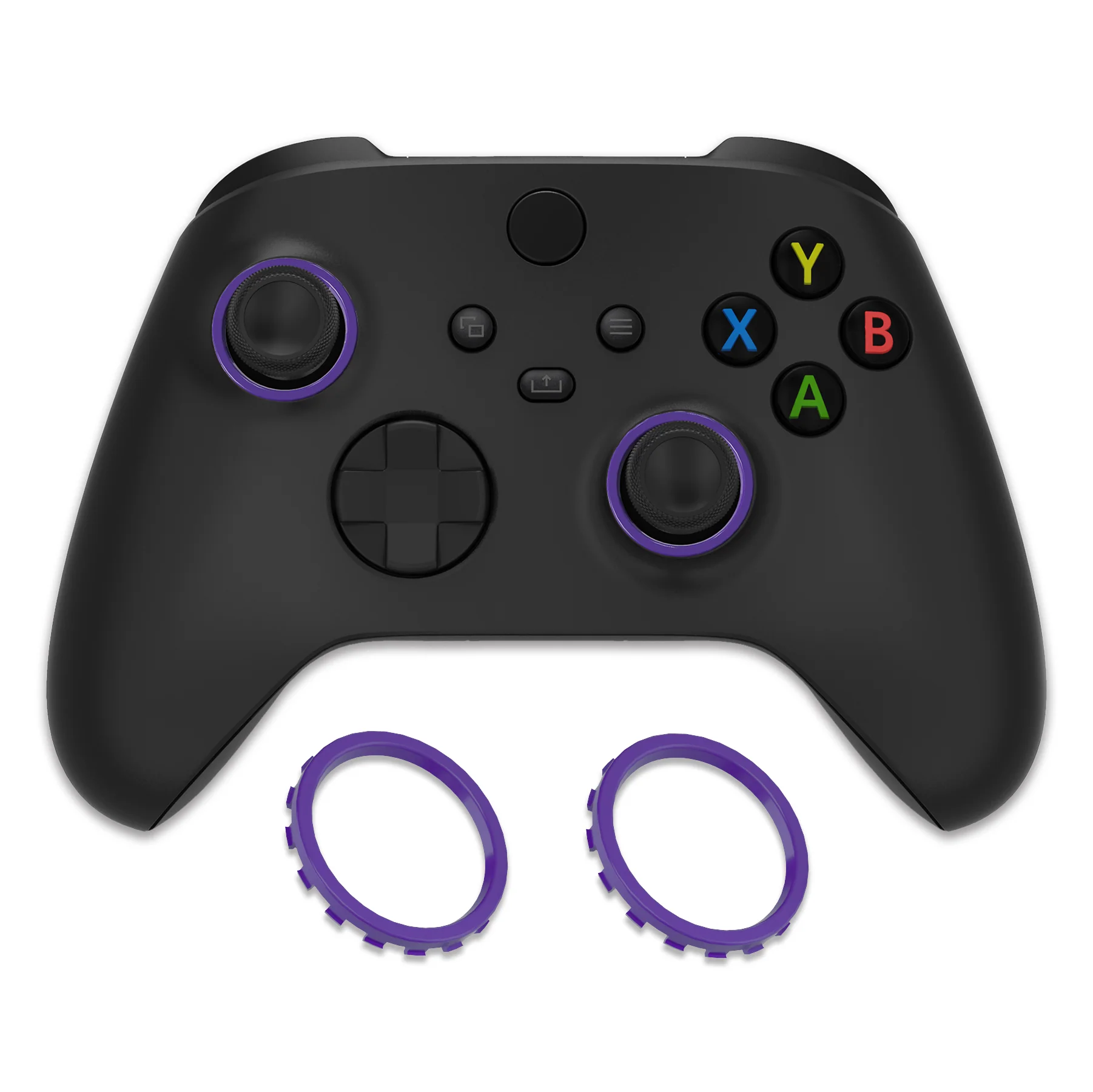 eXtremeRate Custom Accent Rings for Xbox Elite Series 2 Core & for Elite Series 2 & for Xbox One Elite Controller, Compatible with eXtremeRate ASR Version Shell for Xbox Series X/S Controller - Purple - Image 5