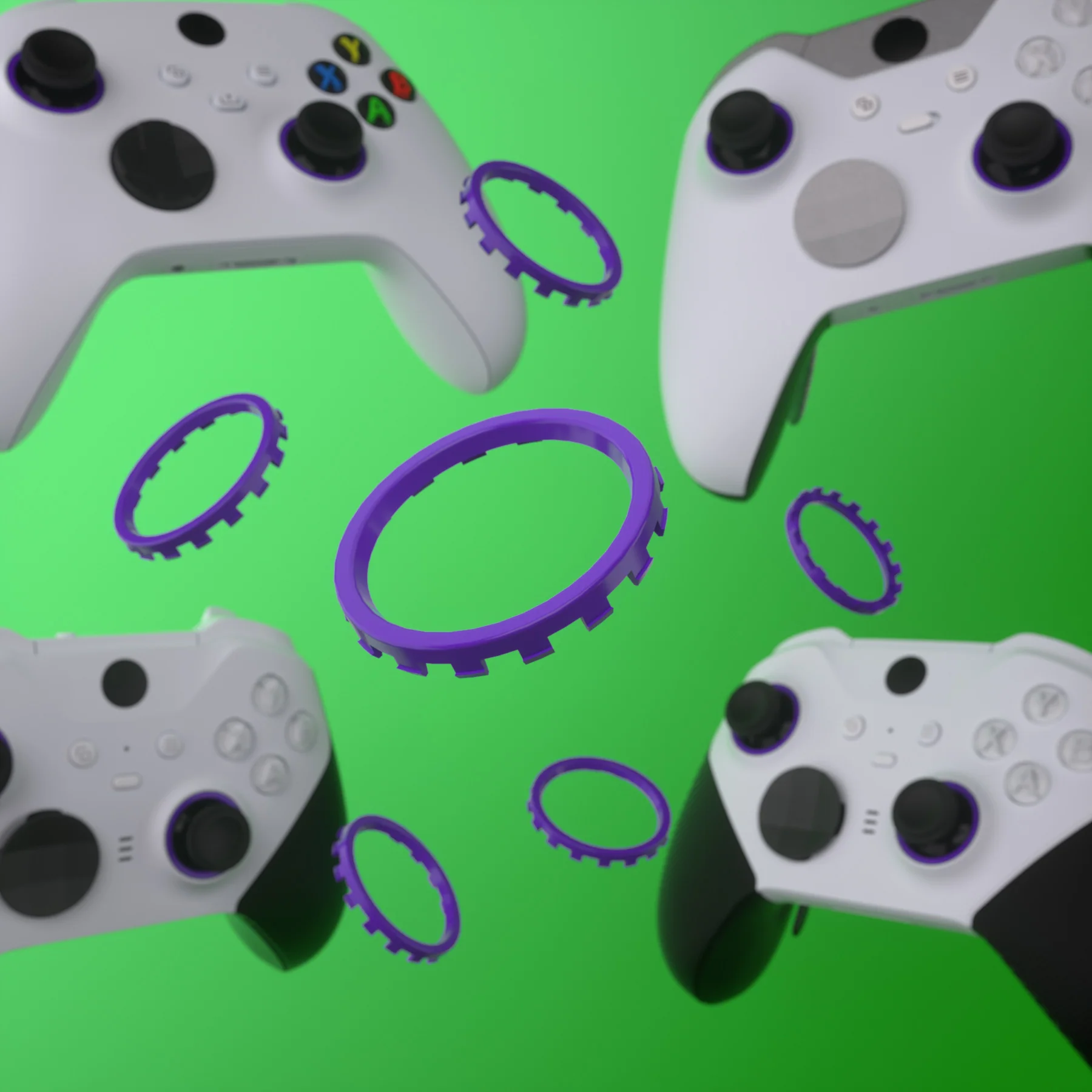 eXtremeRate Custom Accent Rings for Xbox Elite Series 2 Core & for Elite Series 2 & for Xbox One Elite Controller, Compatible with eXtremeRate ASR Version Shell for Xbox Series X/S Controller - Purple - Image 9
