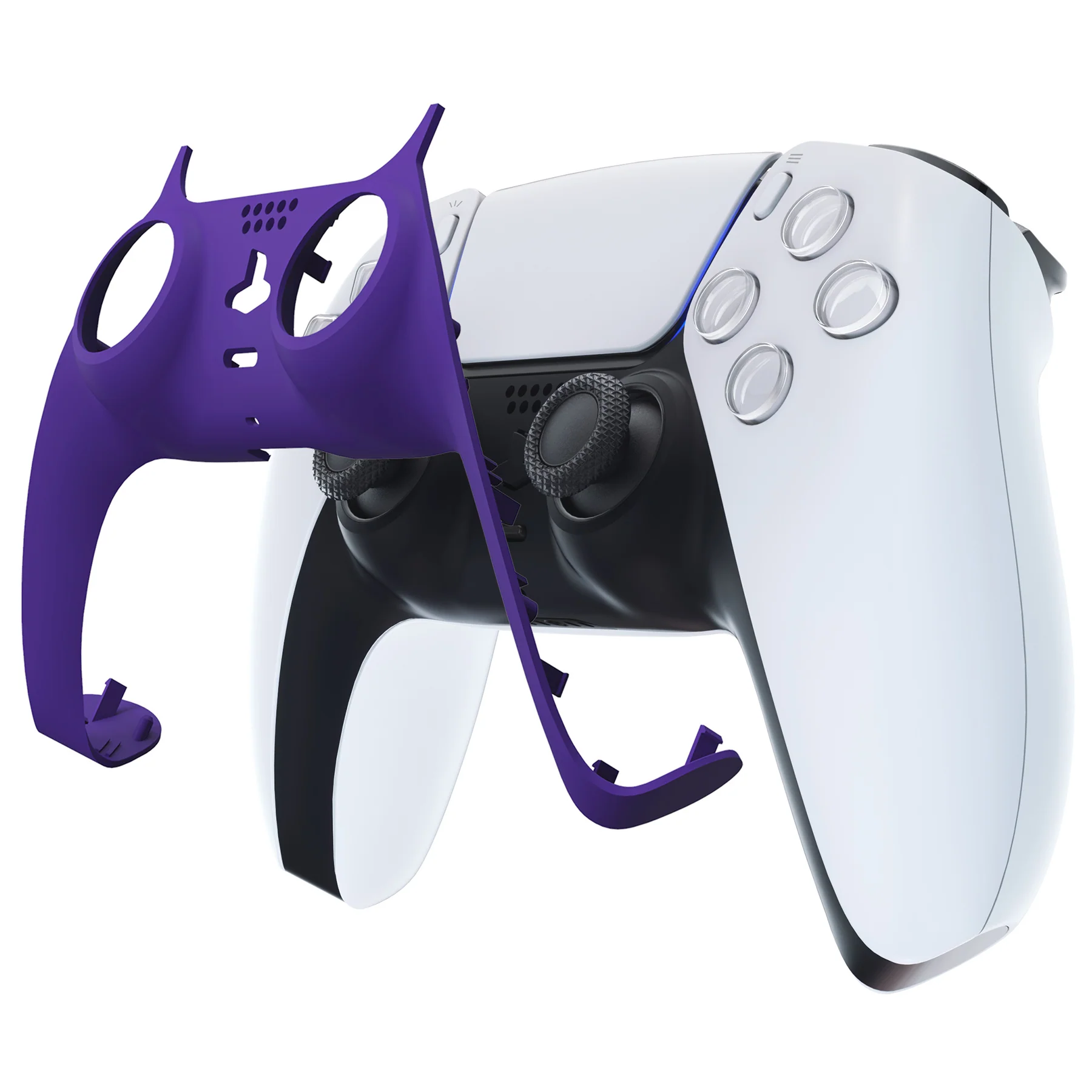 eXtremeRate Replacement Decorative Trim Shell with Accent Rings Compatible with PS5 Controller BDM-010/020/030/040/050 - Purple - Image 7