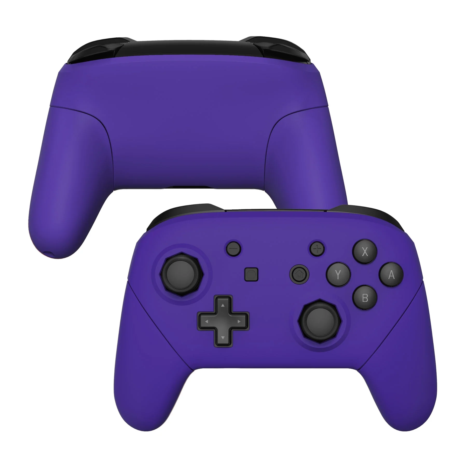 eXtremeRate Octagonal Gated Sticks Design Replacement Full Set Shell Faceplate Backplate Handles for Nintendo Switch Pro - Purple - Image 5