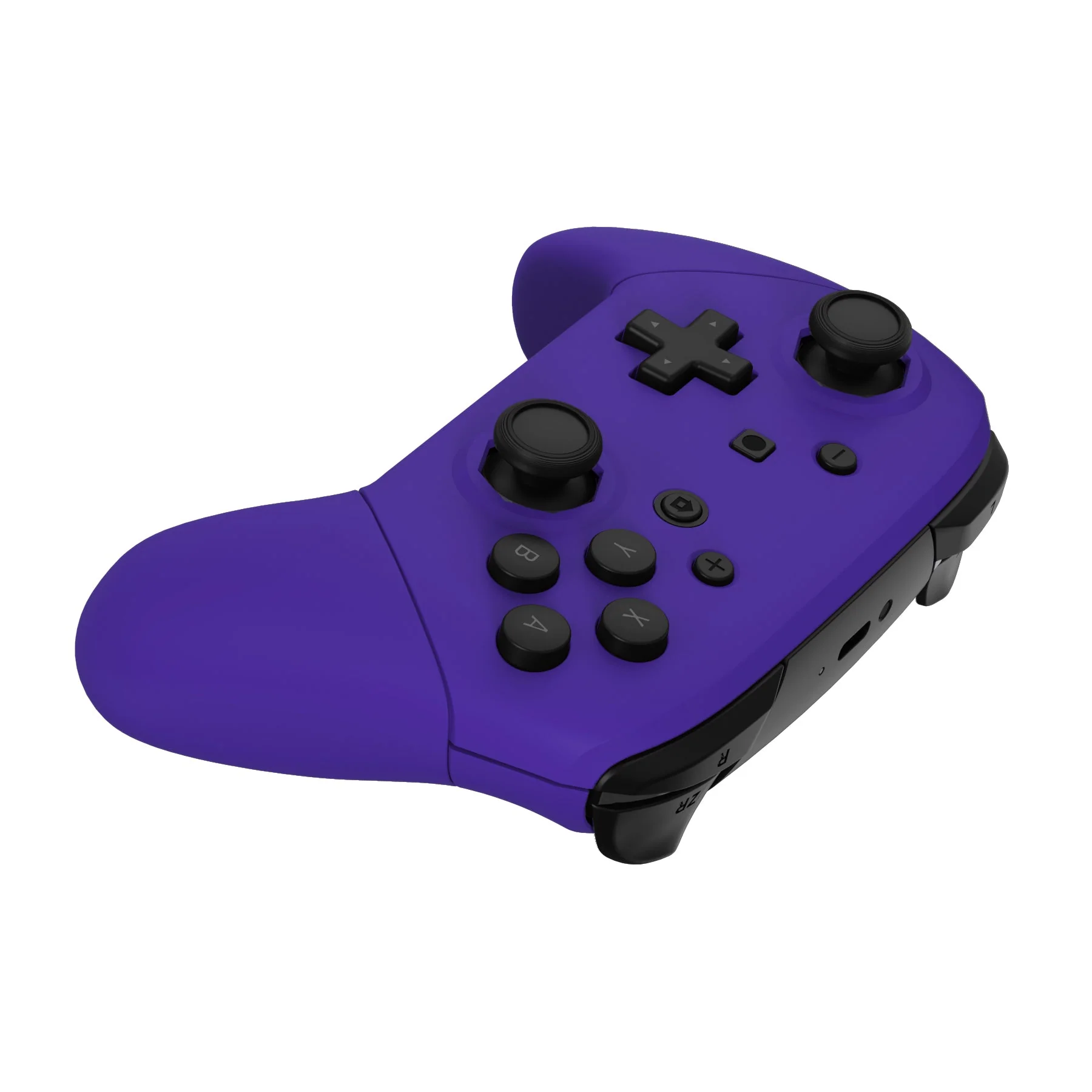 eXtremeRate Octagonal Gated Sticks Design Replacement Full Set Shell Faceplate Backplate Handles for Nintendo Switch Pro - Purple - Image 8