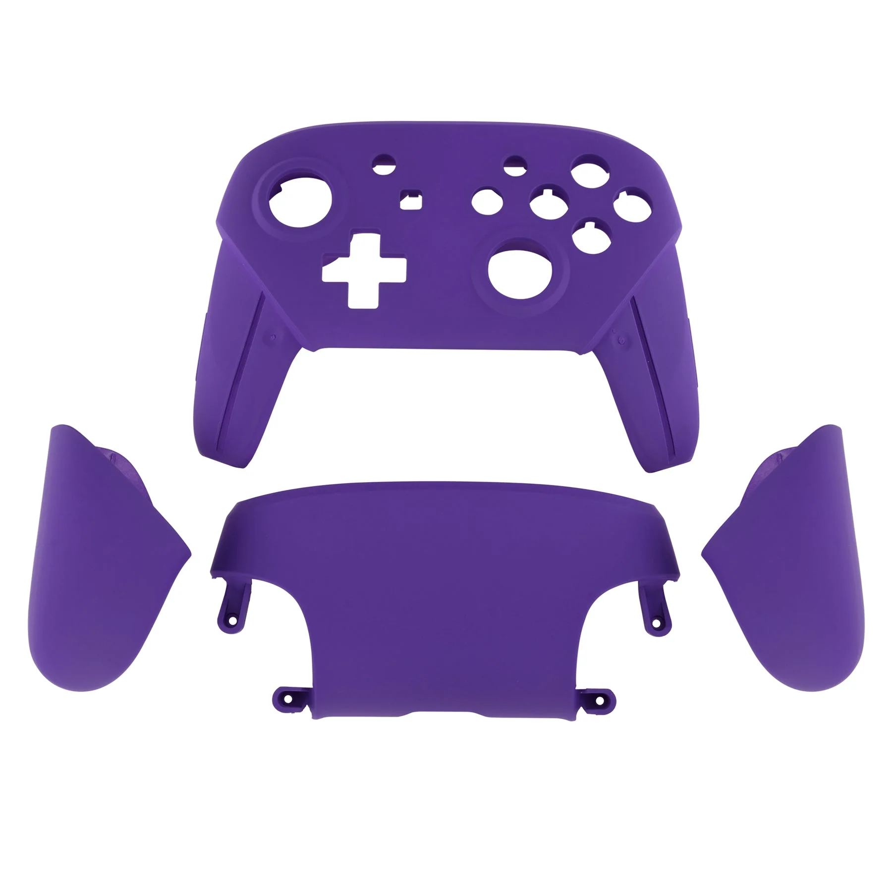 eXtremeRate Replacement Full Set Shell Faceplate Backplate Handles for Nintendo Switch Pro - Purple - Image 2