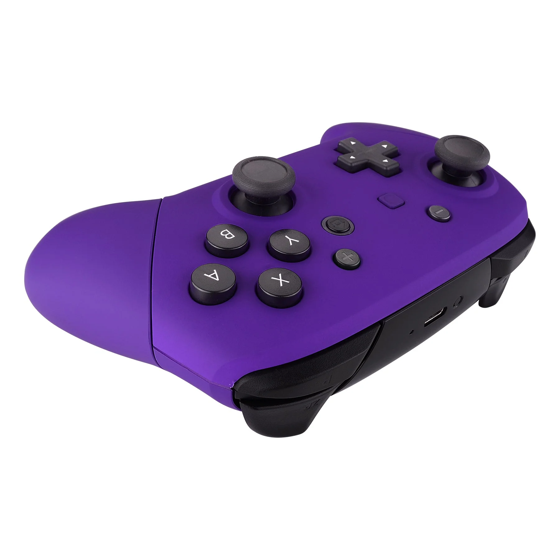 eXtremeRate Replacement Full Set Shell Faceplate Backplate Handles for Nintendo Switch Pro - Purple - Image 6