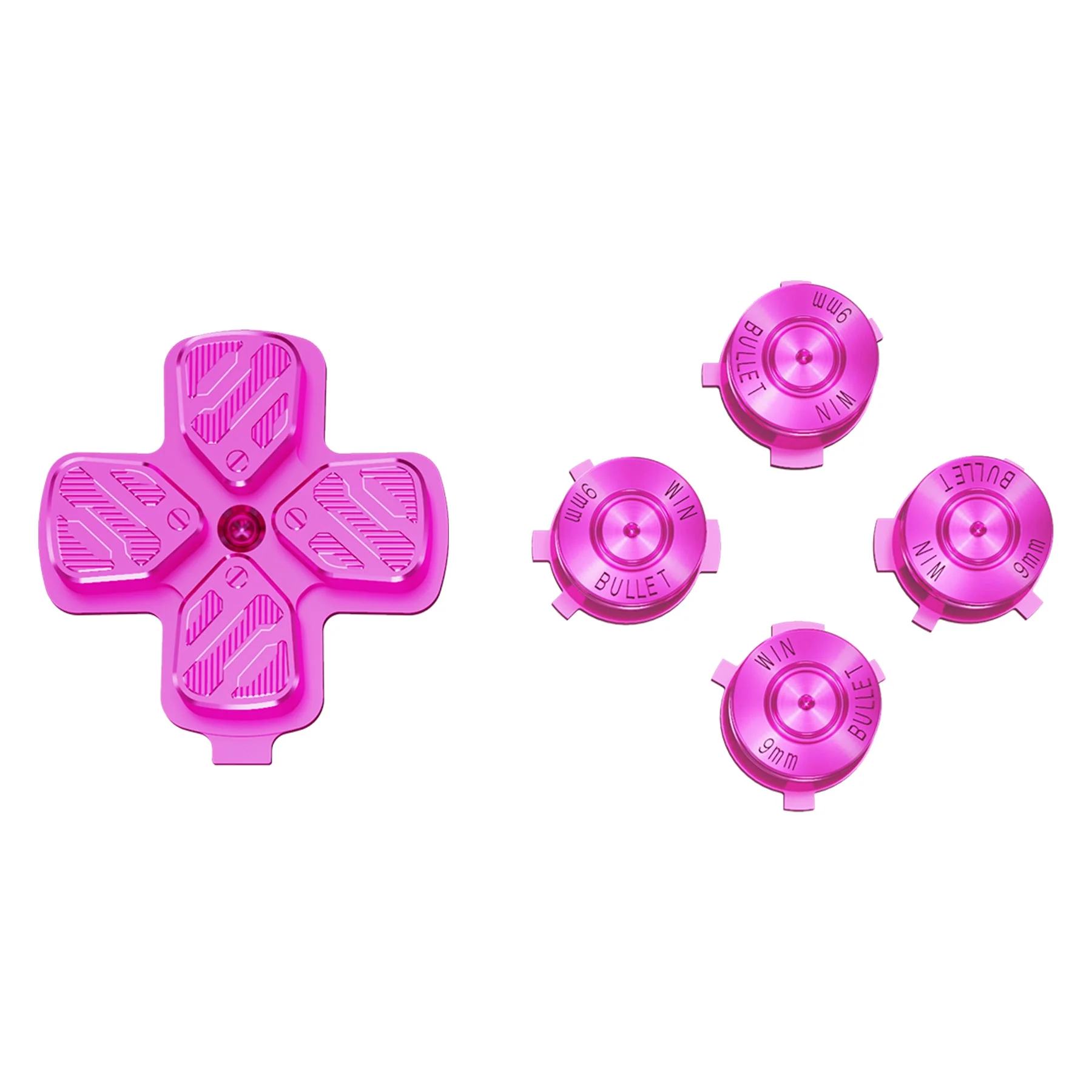 eXtremeRate Replacement Aluminum Metal Dpad ABXY Buttons for PS5 Controller - Purple - Image 6