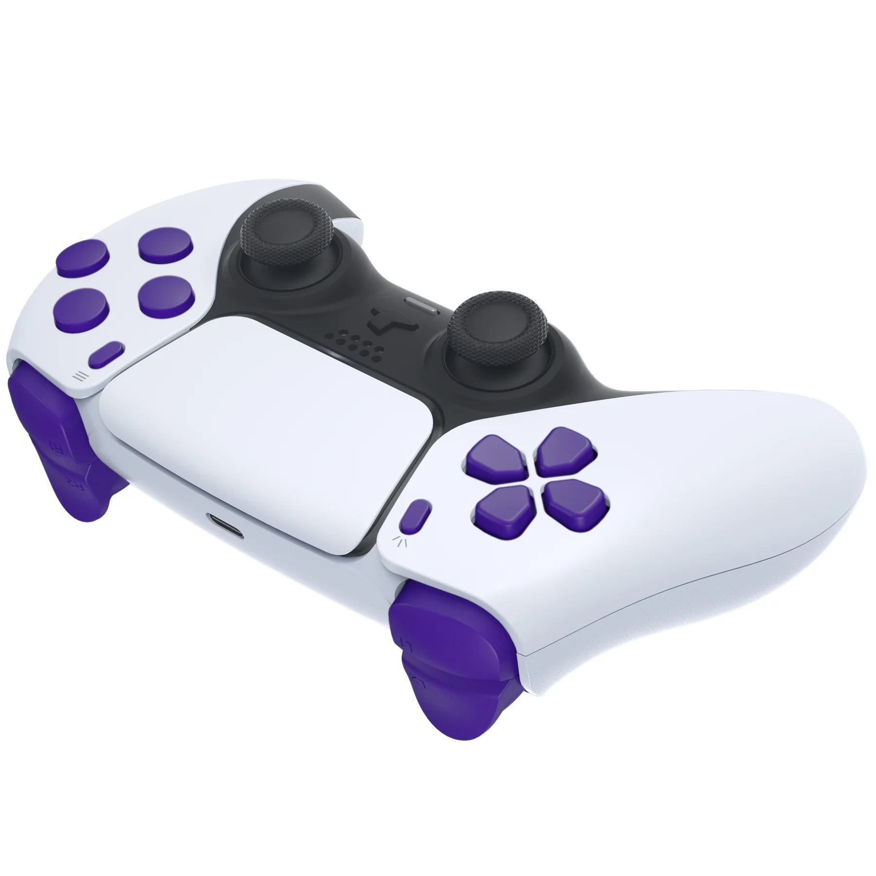 eXtremeRate Replacement Full Set Buttons Compatible with PS5 Controller BDM-030/040/050/060 - Purple - Image 7