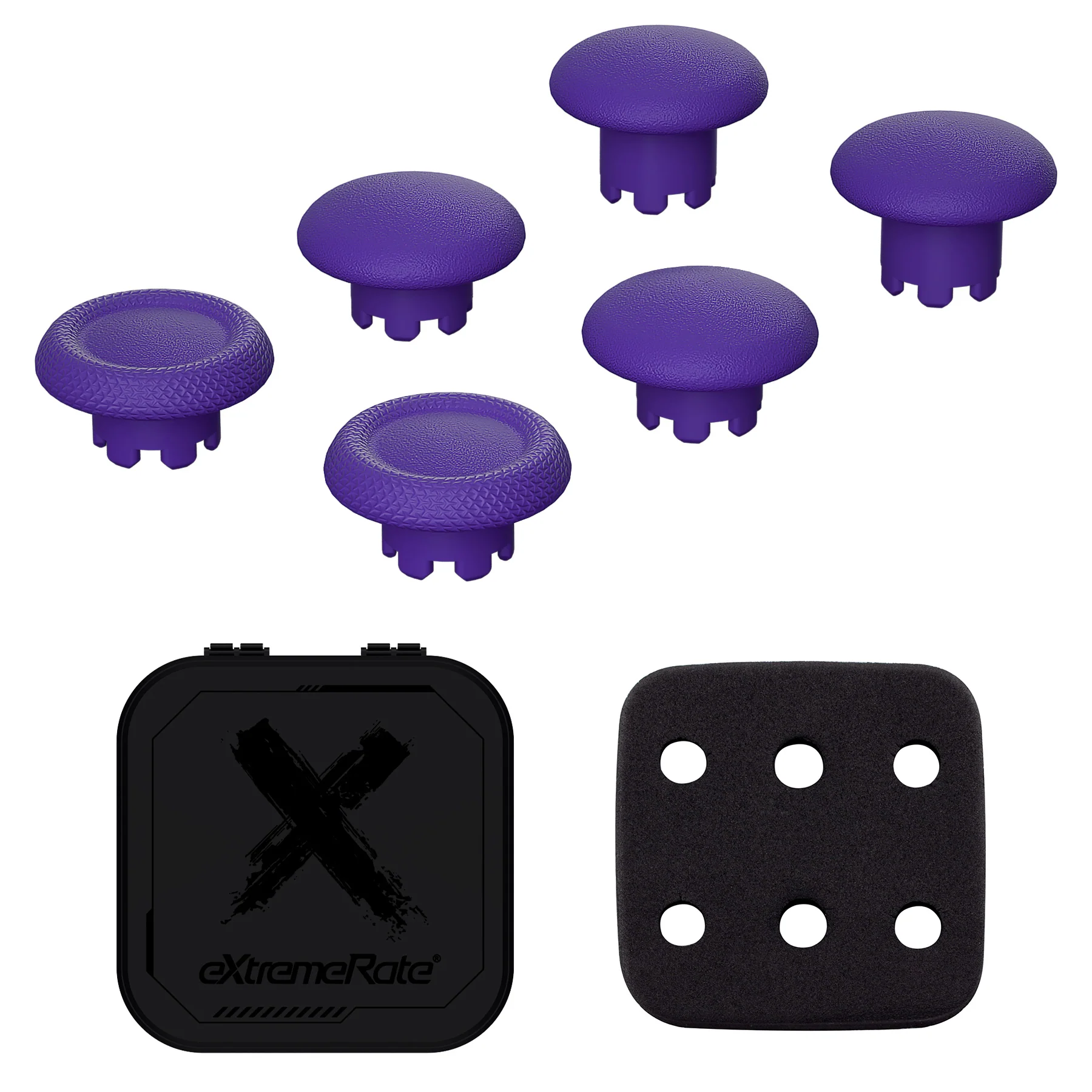 eXtremeRate Replacement Swappable Thumbsticks for PS5 Edge Controller - Purple - Image 2