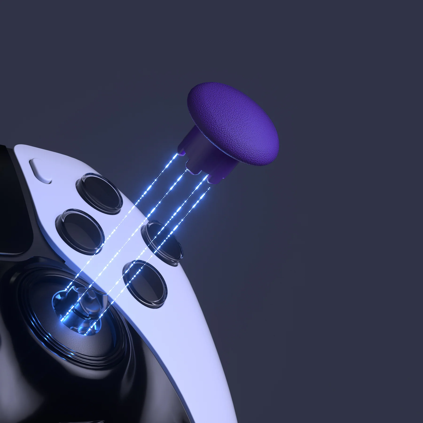 eXtremeRate Replacement Swappable Thumbsticks for PS5 Edge Controller - Purple - Image 6