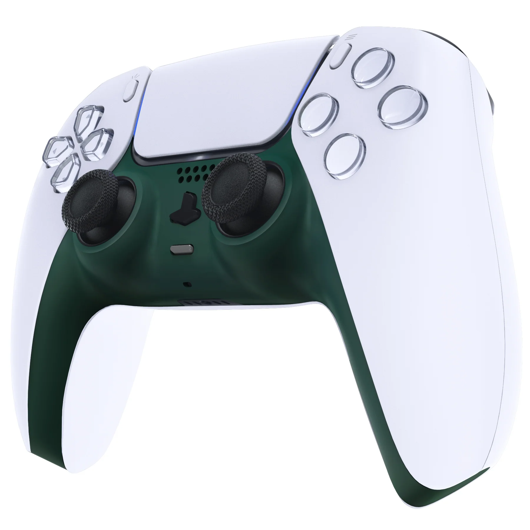 eXtremeRate Replacement Decorative Trim Shell with Accent Rings Compatible with PS5 Controller BDM-010/020/030/040/050 - Racing Green - Image 4