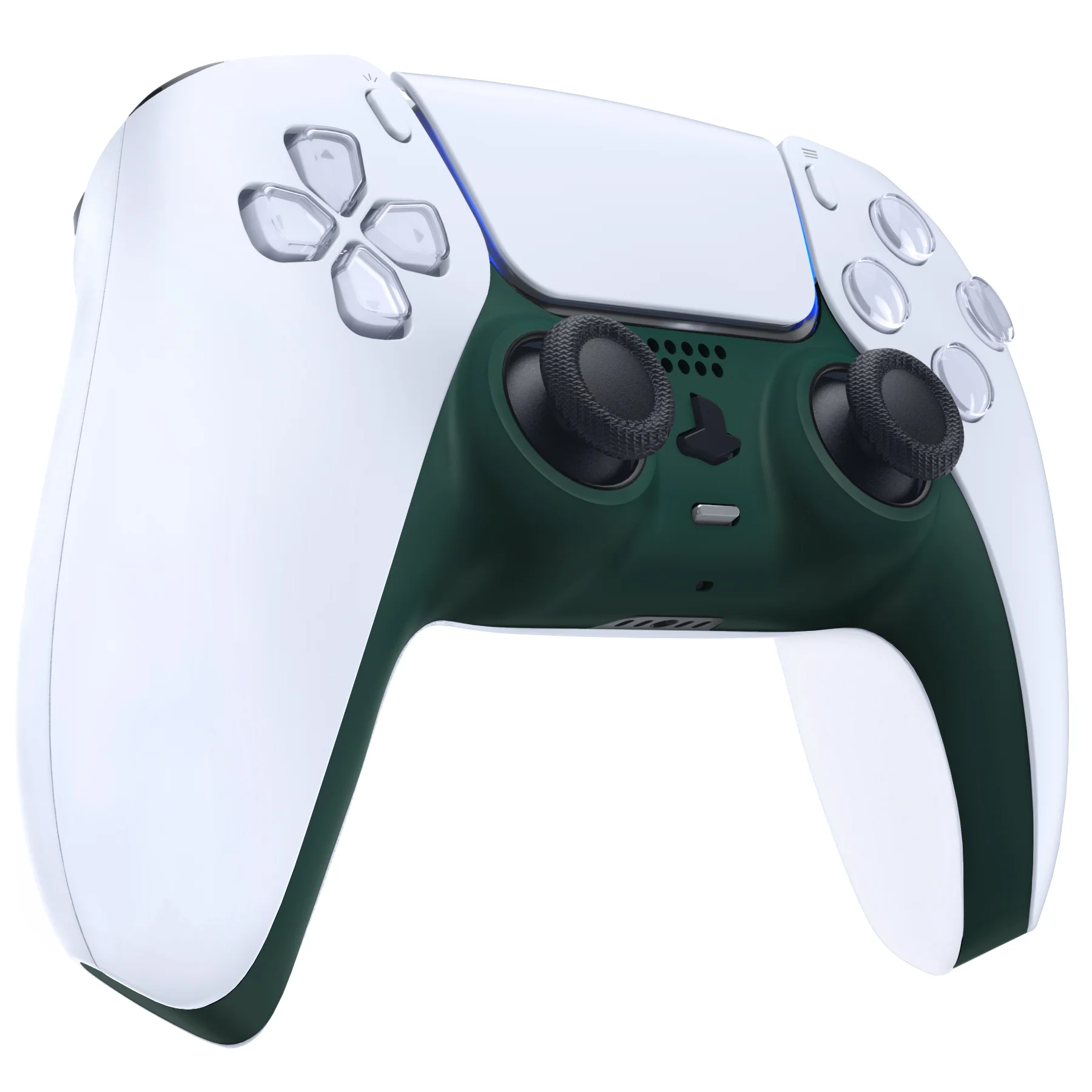 eXtremeRate Replacement Decorative Trim Shell with Accent Rings Compatible with PS5 Controller BDM-010/020/030/040/050 - Racing Green - Image 5