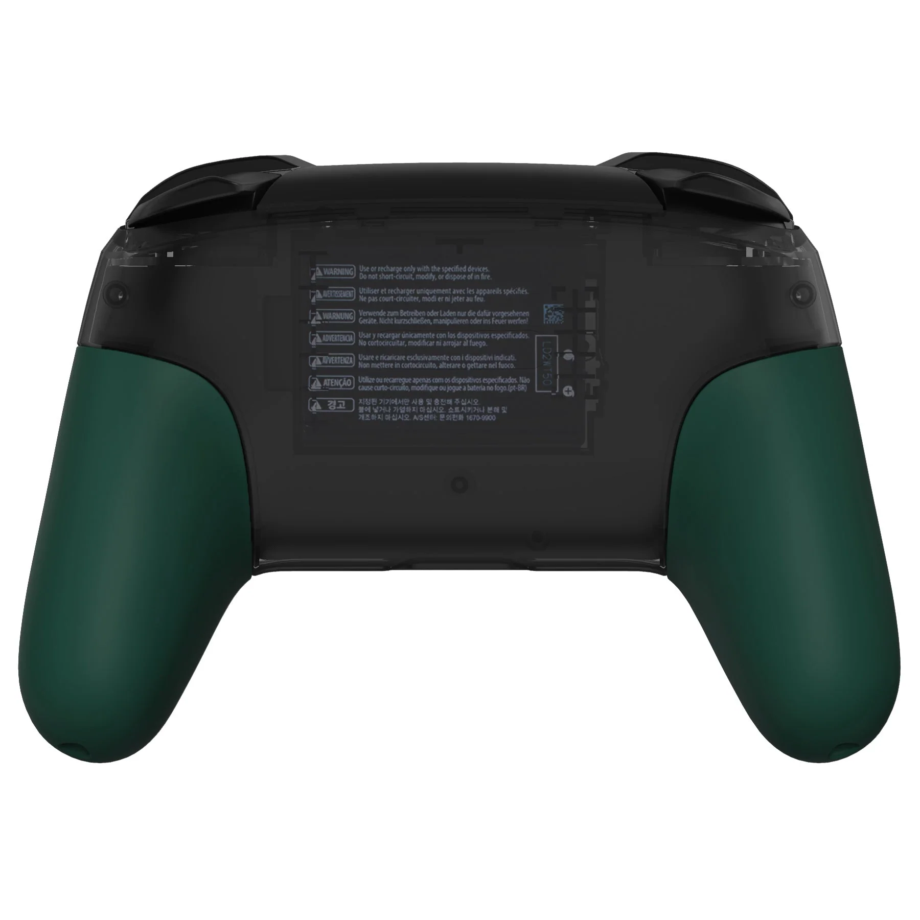 eXtremeRate Replacement Handle Grips for Nintendo Switch Pro Controller - Racing Green - Image 5