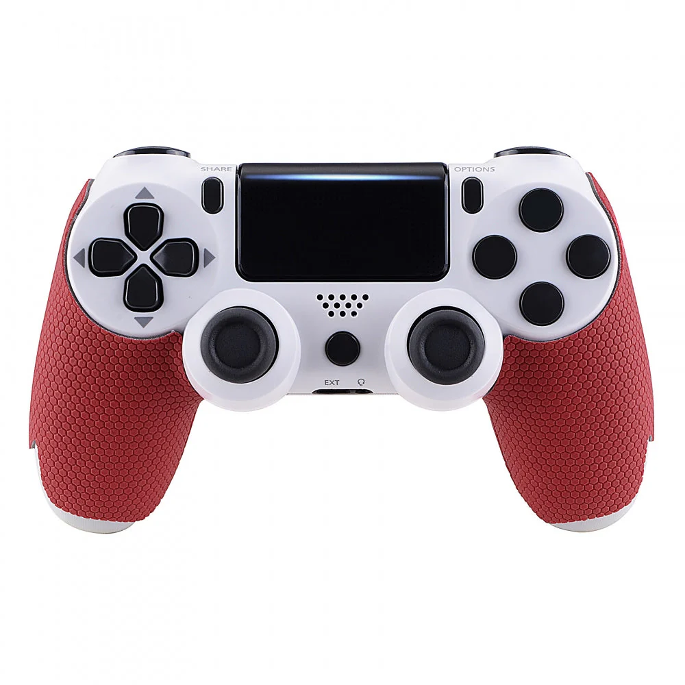 eXtremeRate Professional Textured Anti-Skid Sweat-Absorbent Controller Grip for PS4 Slim Pro Controller - Red - Image 2