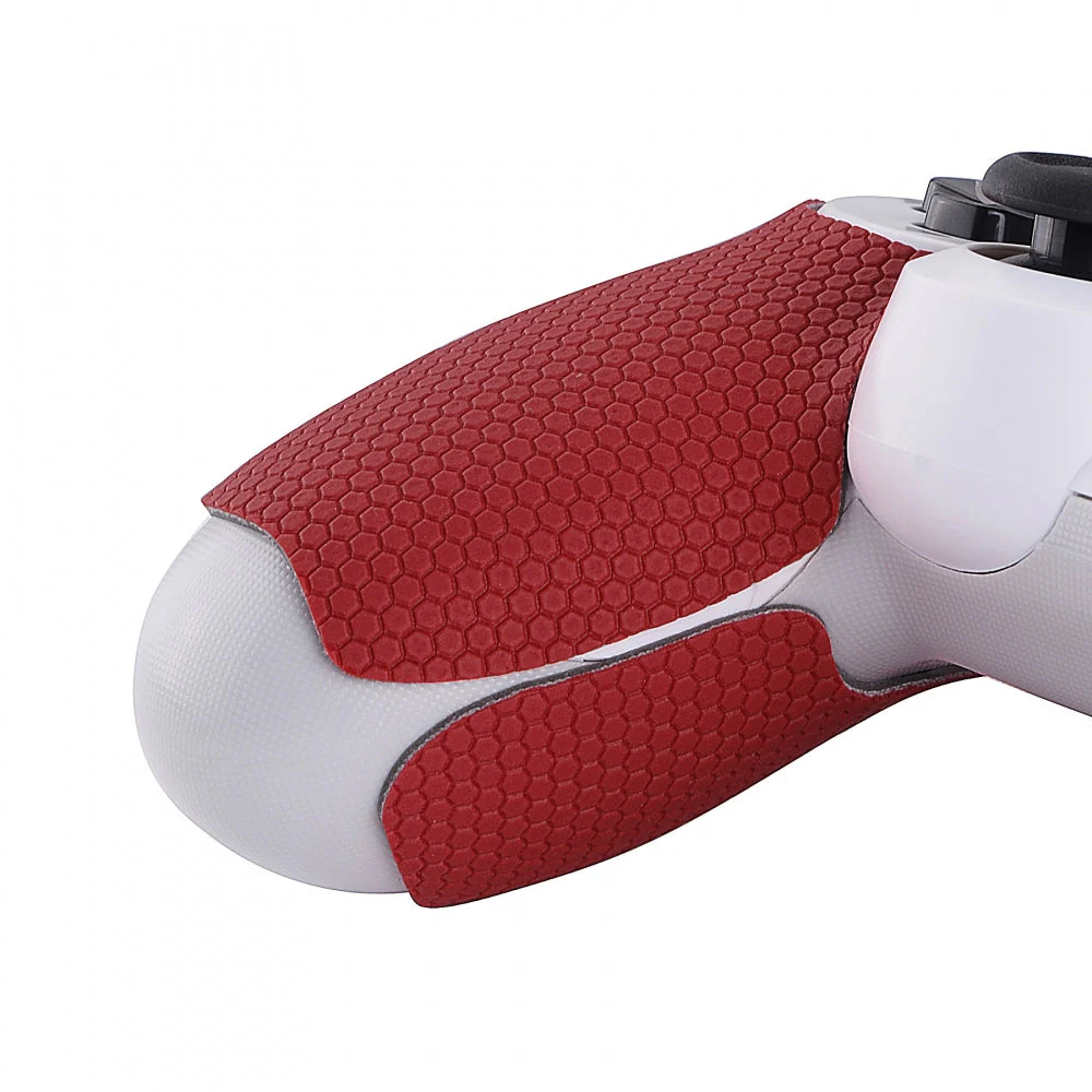 eXtremeRate Professional Textured Anti-Skid Sweat-Absorbent Controller Grip for PS4 Slim Pro Controller - Red - Image 3