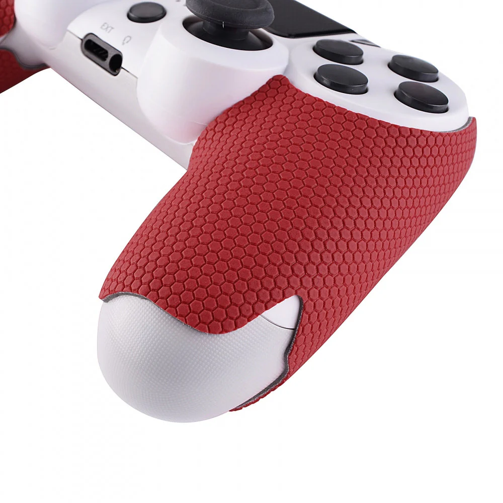 eXtremeRate Professional Textured Anti-Skid Sweat-Absorbent Controller Grip for PS4 Slim Pro Controller - Red - Image 4