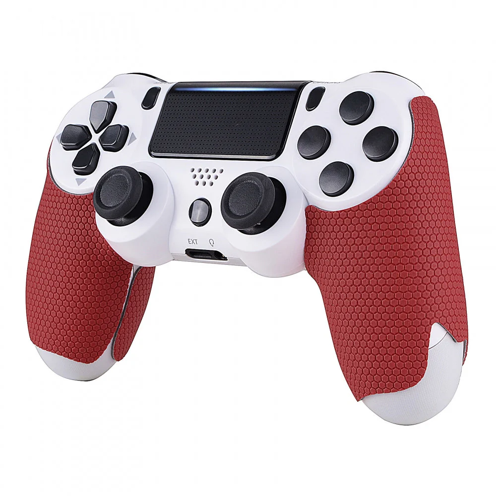 eXtremeRate Professional Textured Anti-Skid Sweat-Absorbent Controller Grip for PS4 Slim Pro Controller - Red - Image 5
