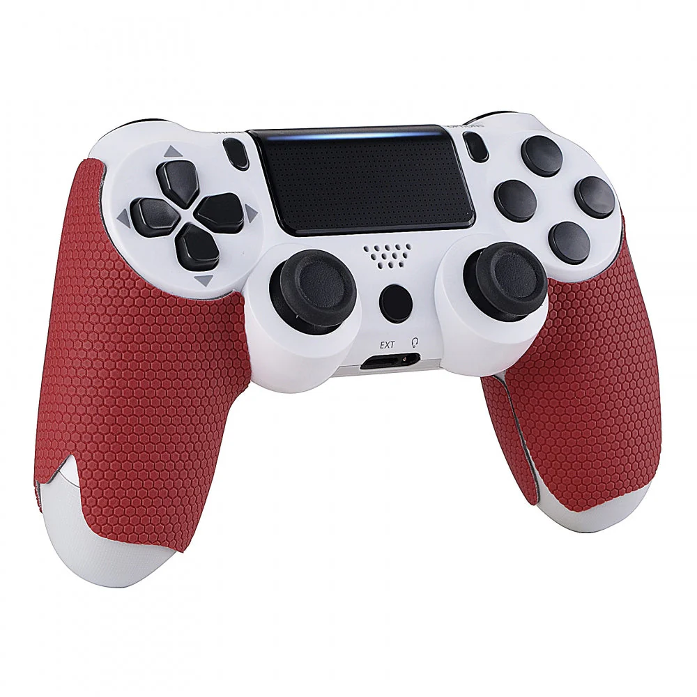 eXtremeRate Professional Textured Anti-Skid Sweat-Absorbent Controller Grip for PS4 Slim Pro Controller - Red - Image 6