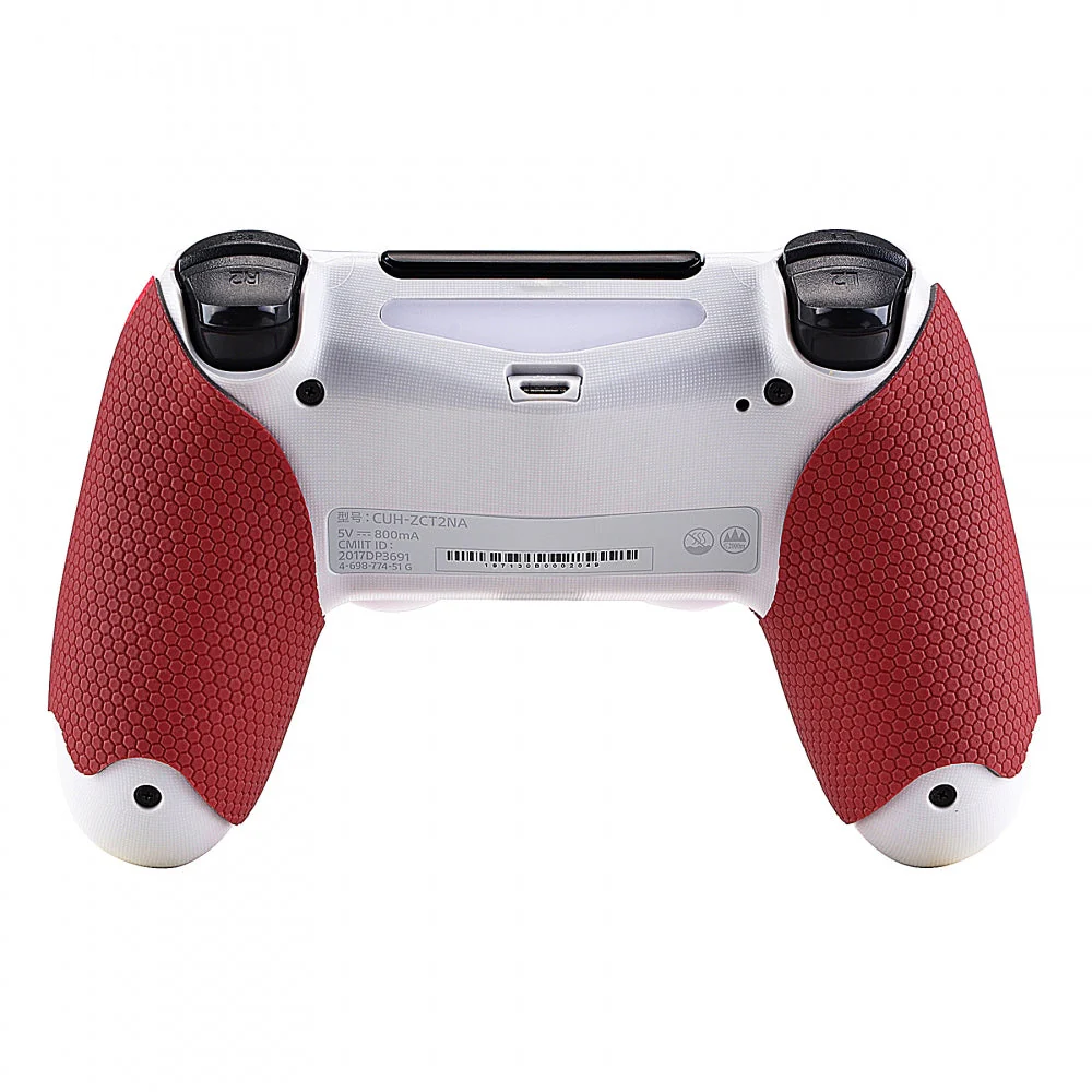 eXtremeRate Professional Textured Anti-Skid Sweat-Absorbent Controller Grip for PS4 Slim Pro Controller - Red - Image 8