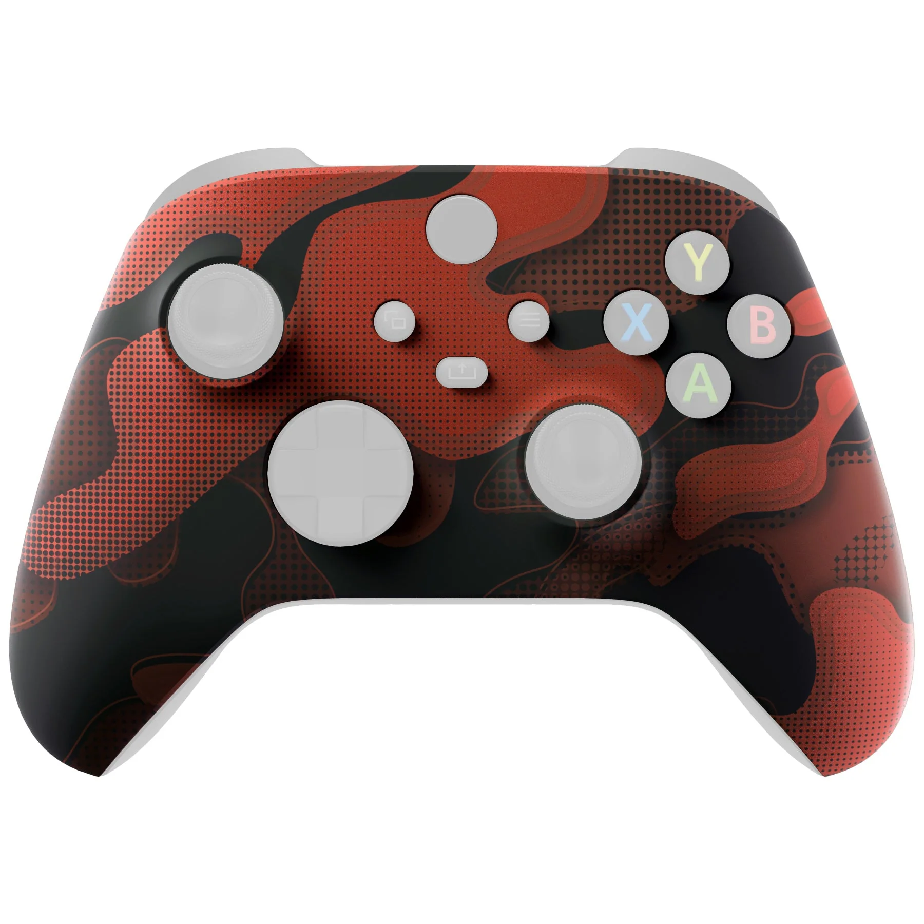 eXtremeRate Replacement Front Housing Shell for Xbox Series X & S Controller - Red Black Camouflage - Image 4