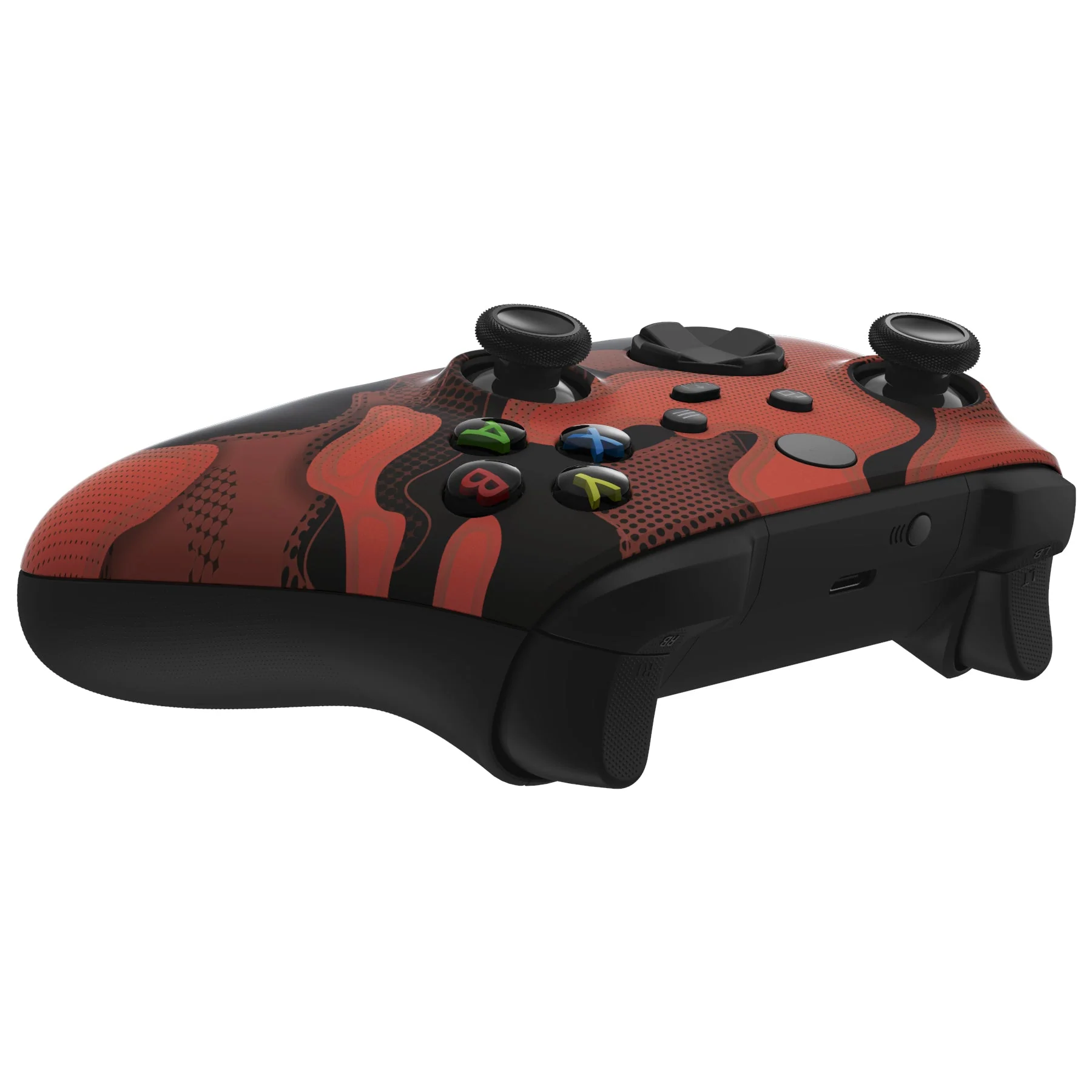 eXtremeRate Replacement Front Housing Shell for Xbox Series X & S Controller - Red Black Camouflage - Image 7