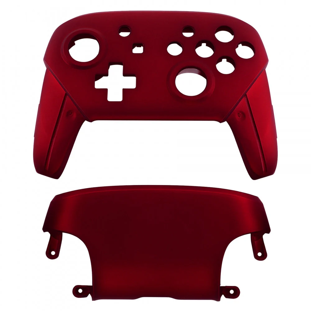 eXtremeRate Replacement Faceplate and Backplate for Nintendo Switch Pro Controller - Scarlet Red - Image 2