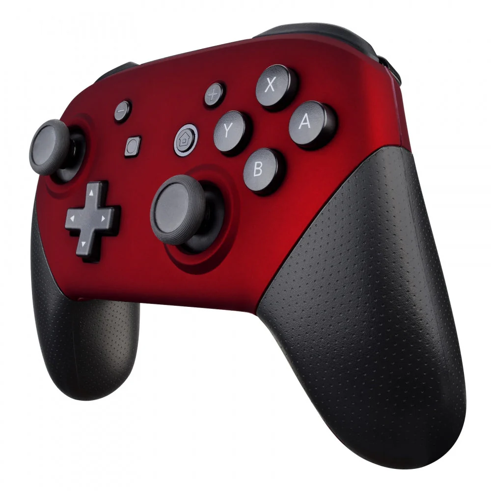 eXtremeRate Replacement Faceplate and Backplate for Nintendo Switch Pro Controller - Scarlet Red - Image 4