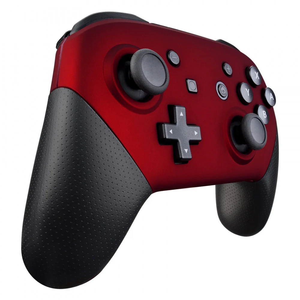 eXtremeRate Replacement Faceplate and Backplate for Nintendo Switch Pro Controller - Scarlet Red - Image 5