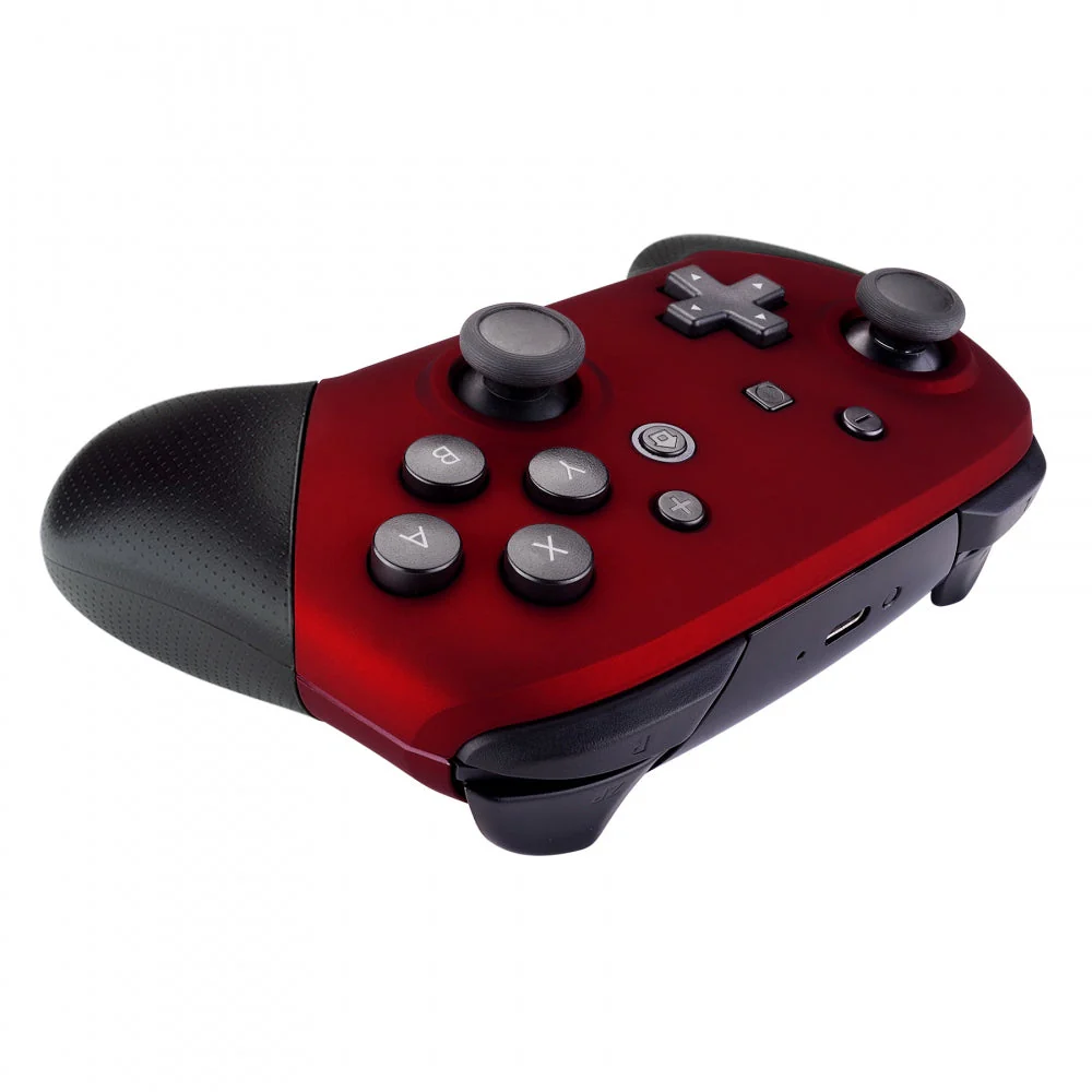 eXtremeRate Replacement Faceplate and Backplate for Nintendo Switch Pro Controller - Scarlet Red - Image 6