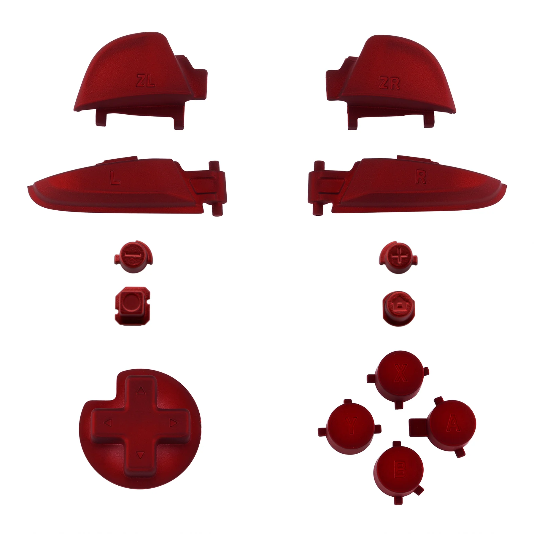 eXtremeRate DIY Replacement Full Set Buttons for Nintendo Switch Pro Controller - Scarlet Red - Image 2