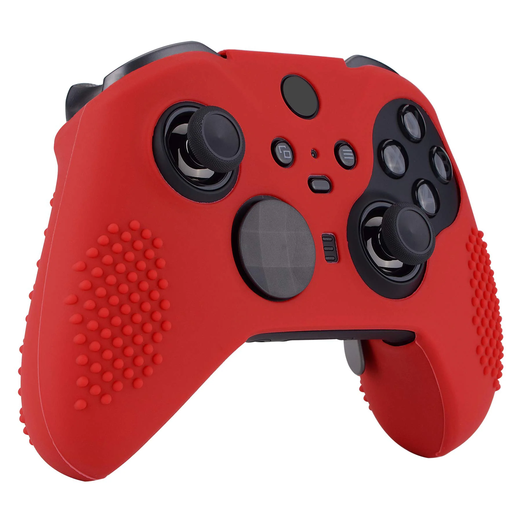 eXtremeRate PlayVital Protective Anti-Slip Silicone Case with Thumb Grips Caps for Xbox One Elite Series 2 & Elite 2 Core Controller - Red - Image 6