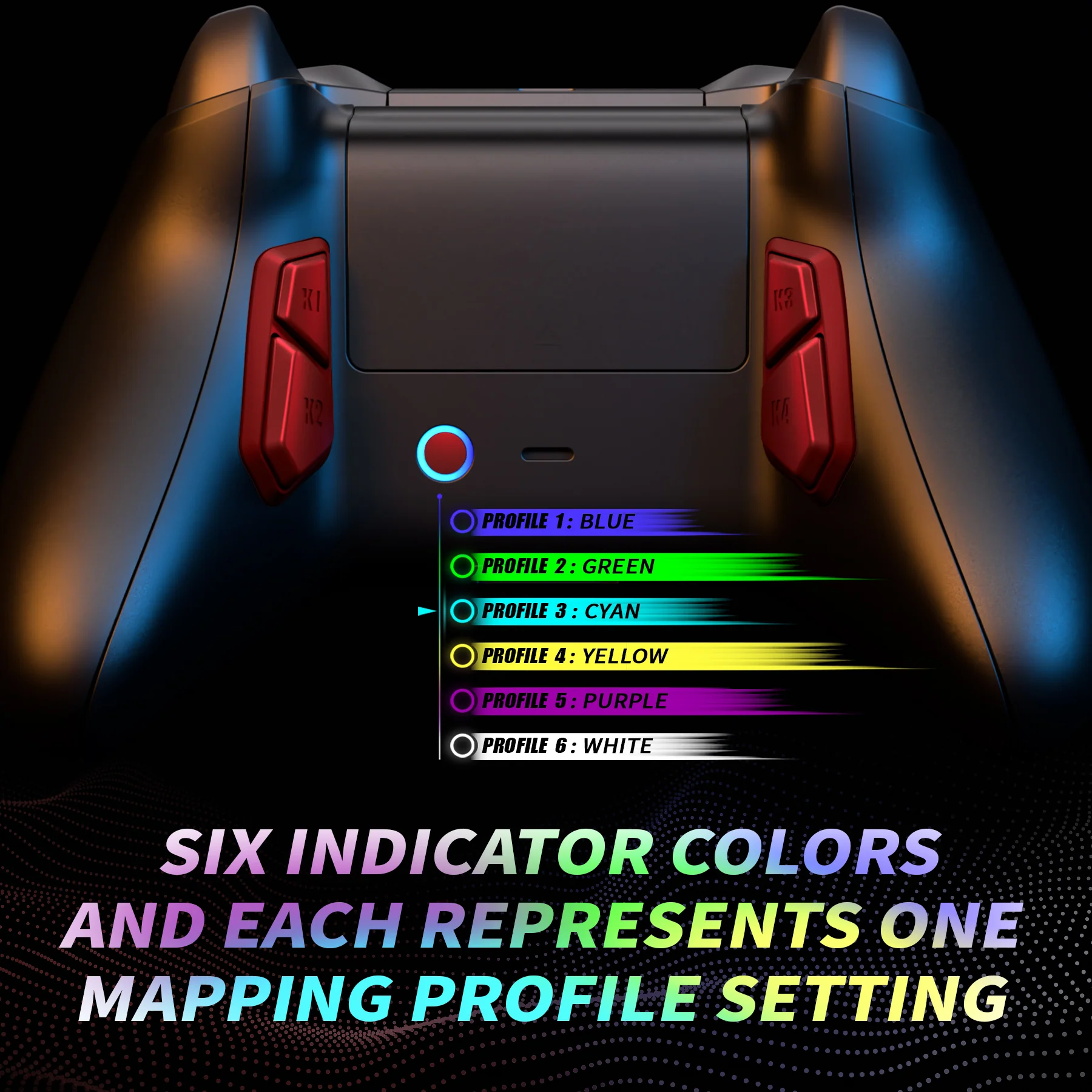 eXtremeRate Redesigned K1 K2 K3 K4 Back Buttons For eXtremerate VICTOR S/X Remap Kit, Compatible With Xbox One X/S & Xbox Series X/S Controller - Scarlet Red - Image 4