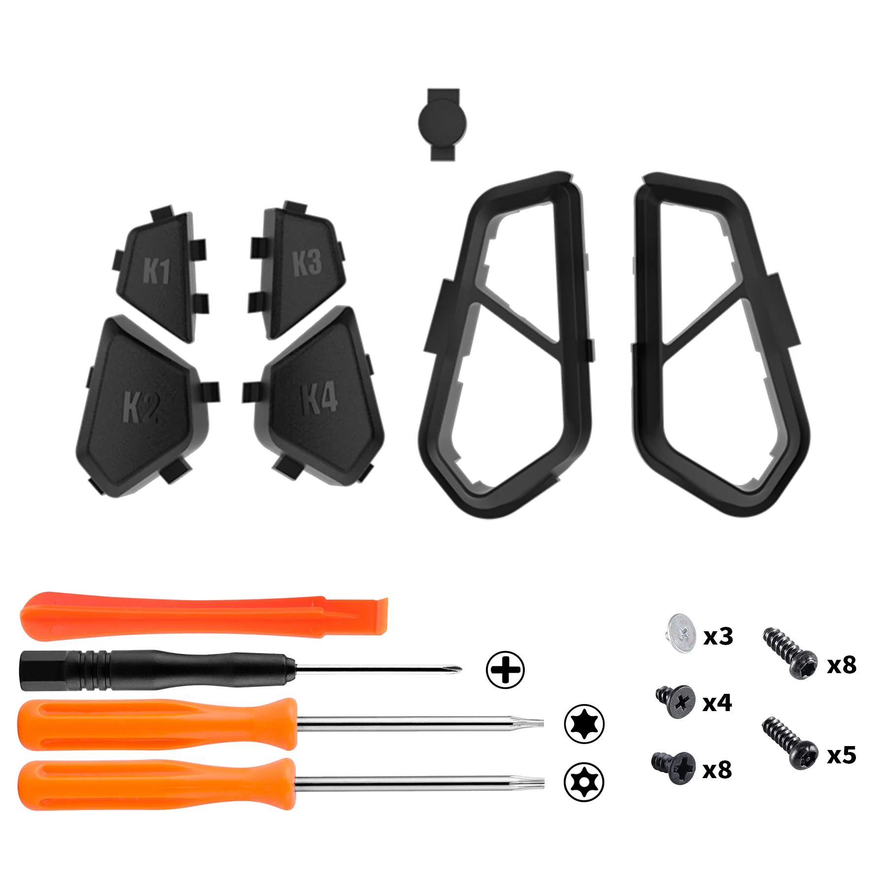 eXtremeRate Redesigned K1 K2 K3 K4 Back Buttons For eXtremerate VICTOR S/X Remap Kit, Compatible With Xbox One X/S & Xbox Series X/S Controller - Solid Black - Image 2