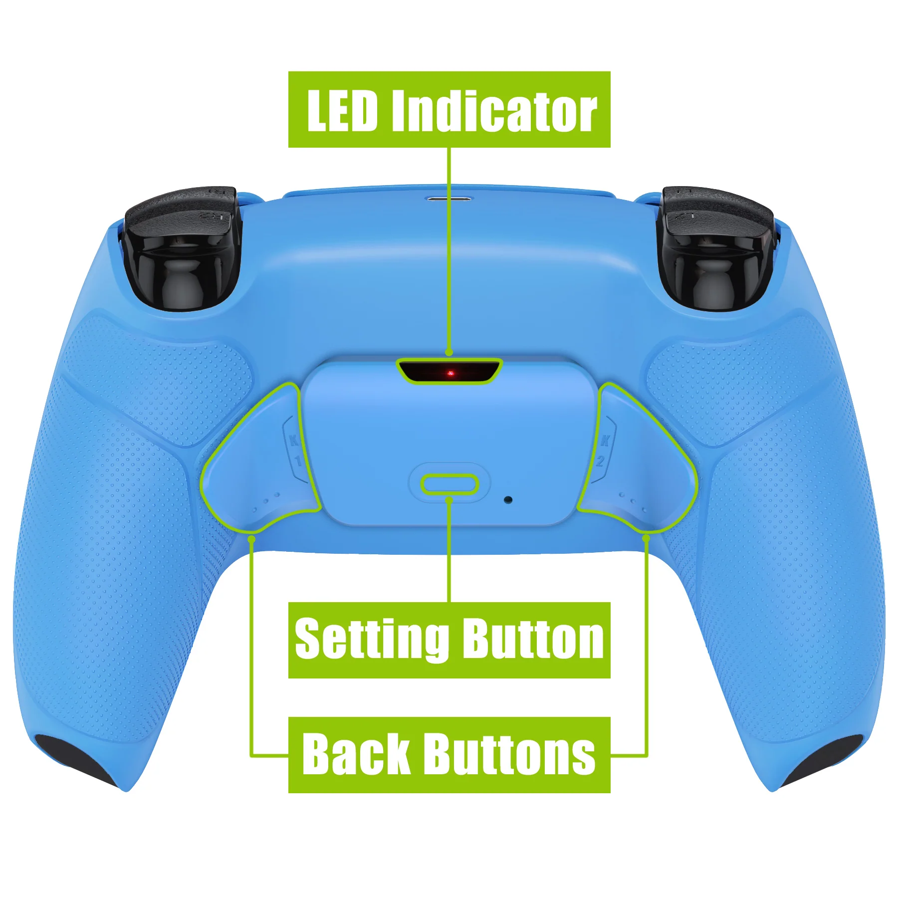 eXtremeRate Remappable RISE Remap Kit for PS5 Controller BDM-030/040/050 - Rubberized Starlight Blue - Image 4