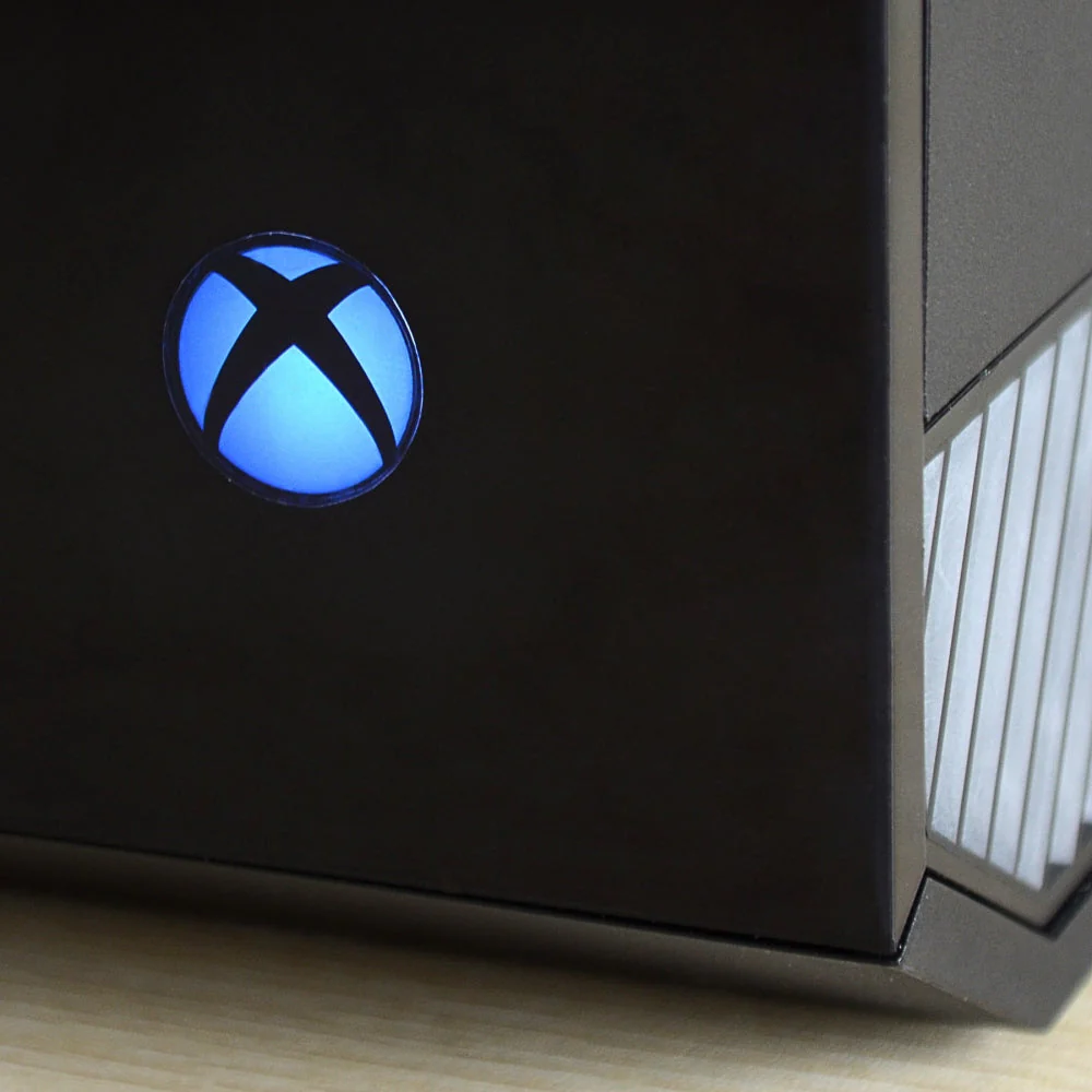 eXtremeRate 5pcs Removable Logo Power Button LED Sticker Decal for Xbox One Console - Blue - Image 2